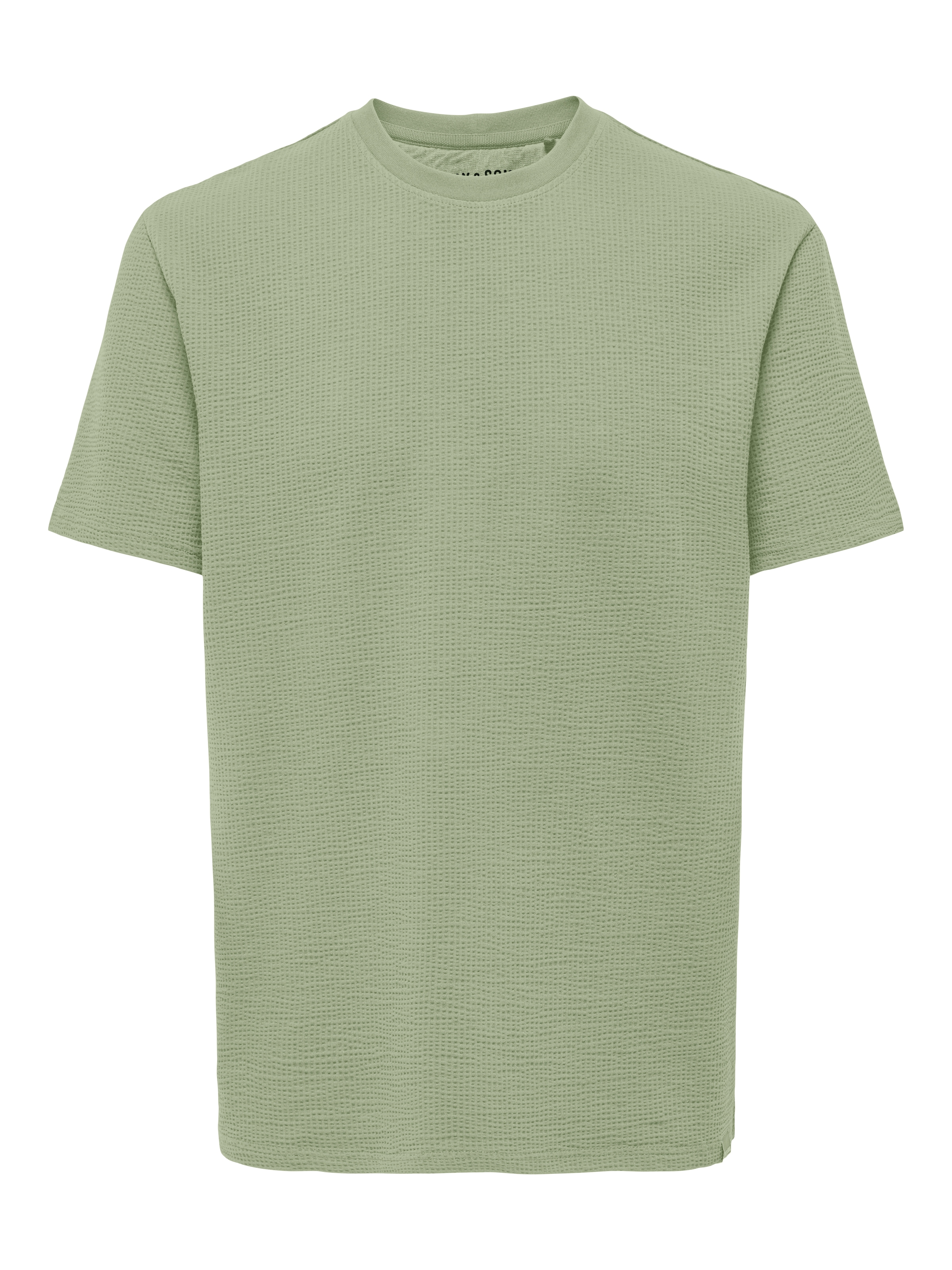 ONLY & SONS Rundhalsshirt »ONSKIAN LIFE REG SEERSUCKER SS TEE NOOS«