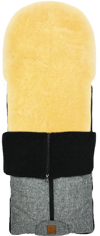 Heitmann Felle Fußsack »Eisbärchen - Multifunktion Winterfußsack«, mit echtem Lammfell, für Kinderwagen, Buggy, 5 Gurtschlitze, waschbar