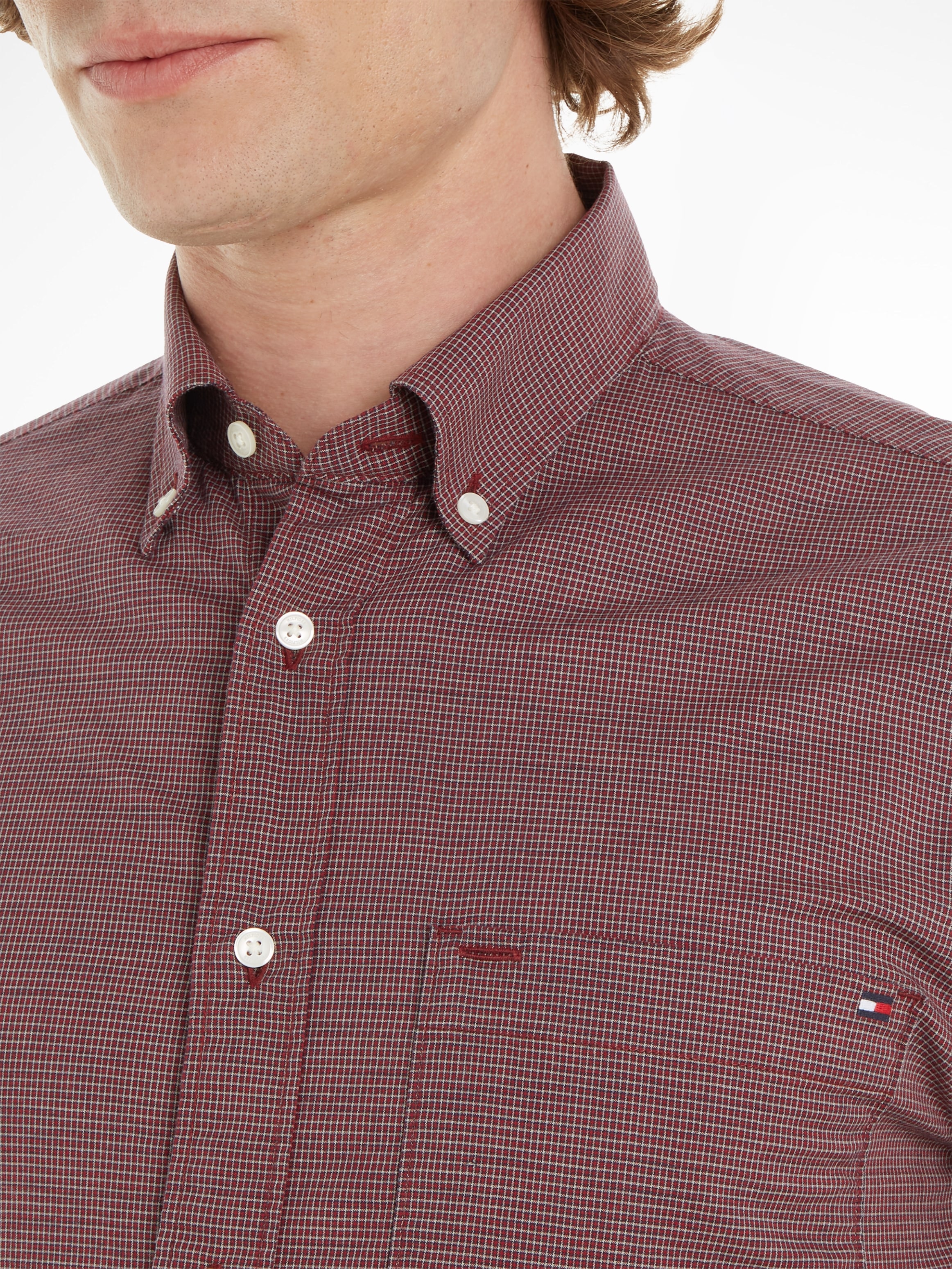 Tommy Hilfiger Langarmhemd »HOUNDSTOOTH RF SHIRT«