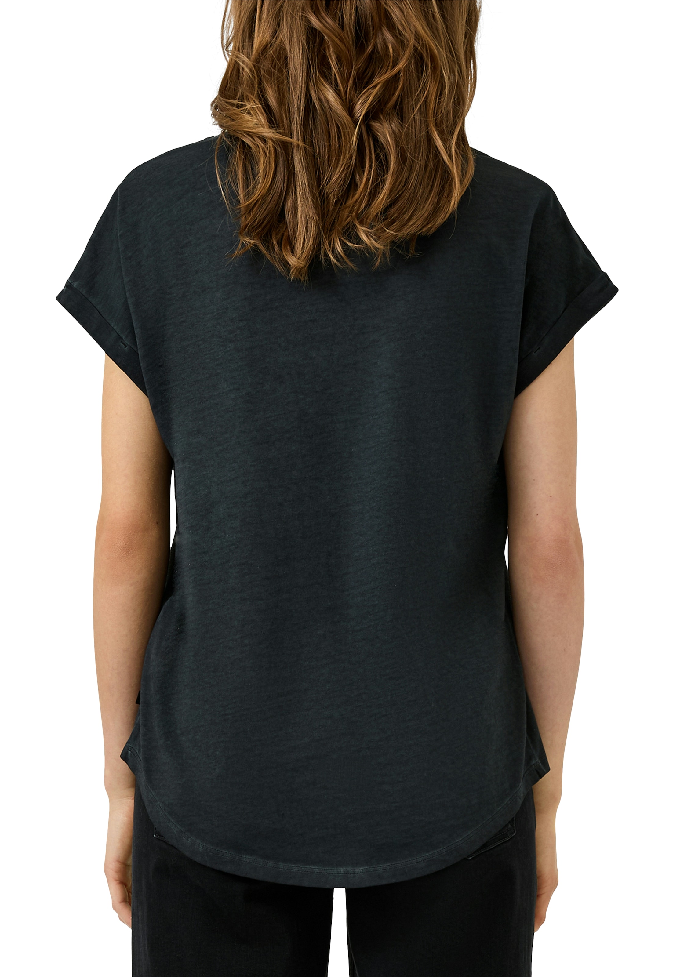 QS Rundhalsshirt mit großem Print