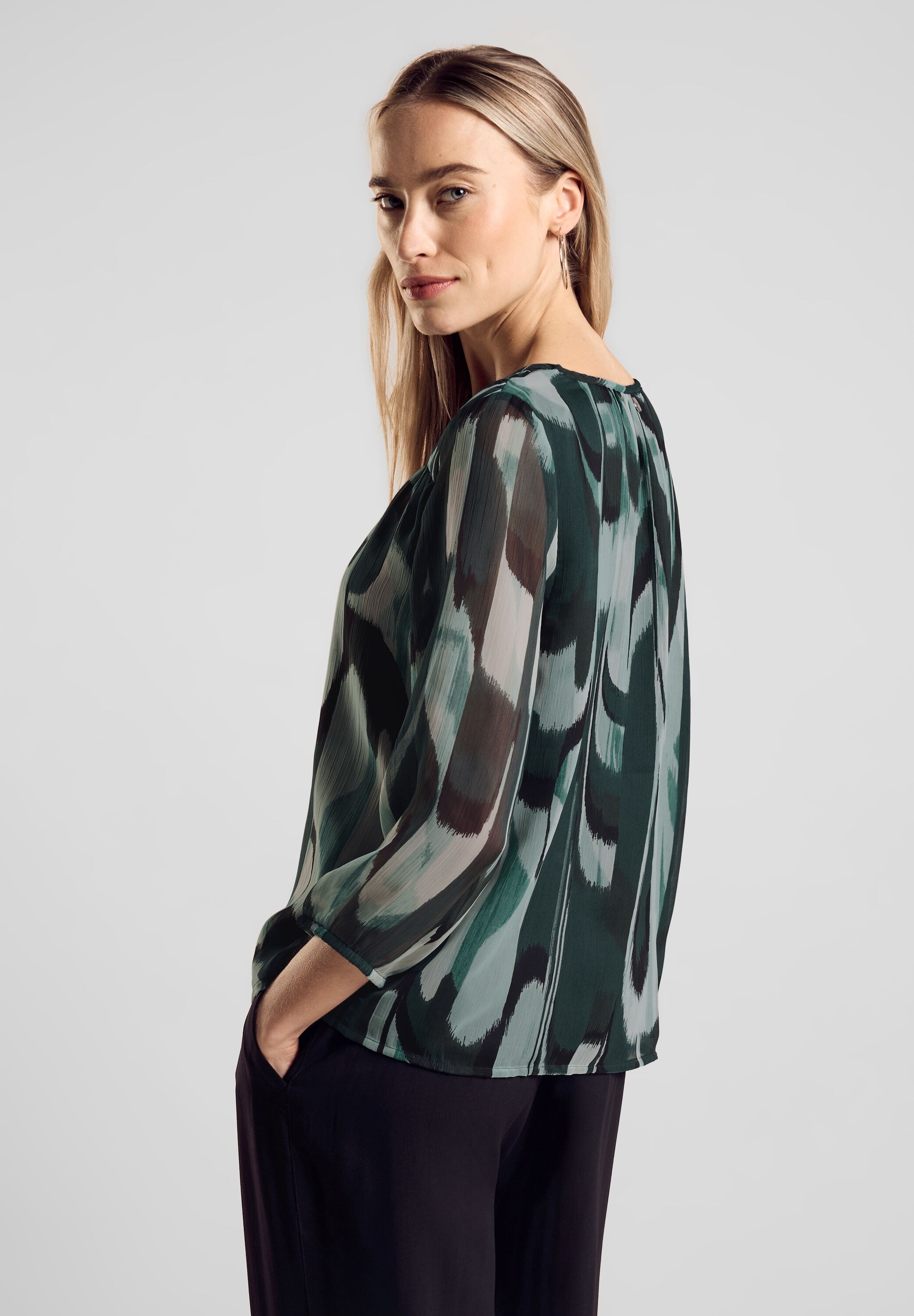 STREET ONE Chiffonbluse, mit All-Over Print