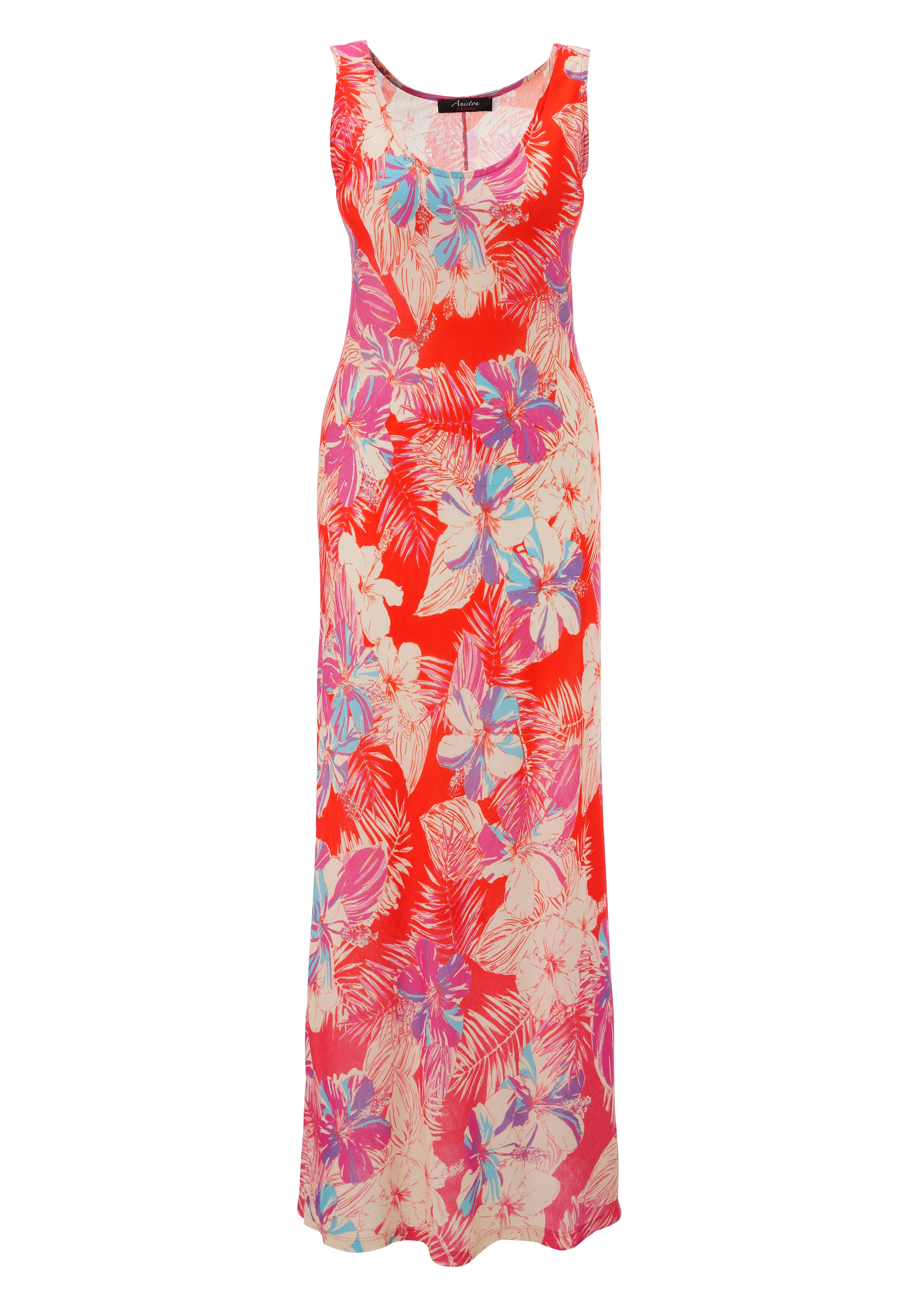 Aniston CASUAL Sommerkleid, mit farbenfrohen Blumendruck - jedes Teil ein Unikat - NEUE KOLLEKTION