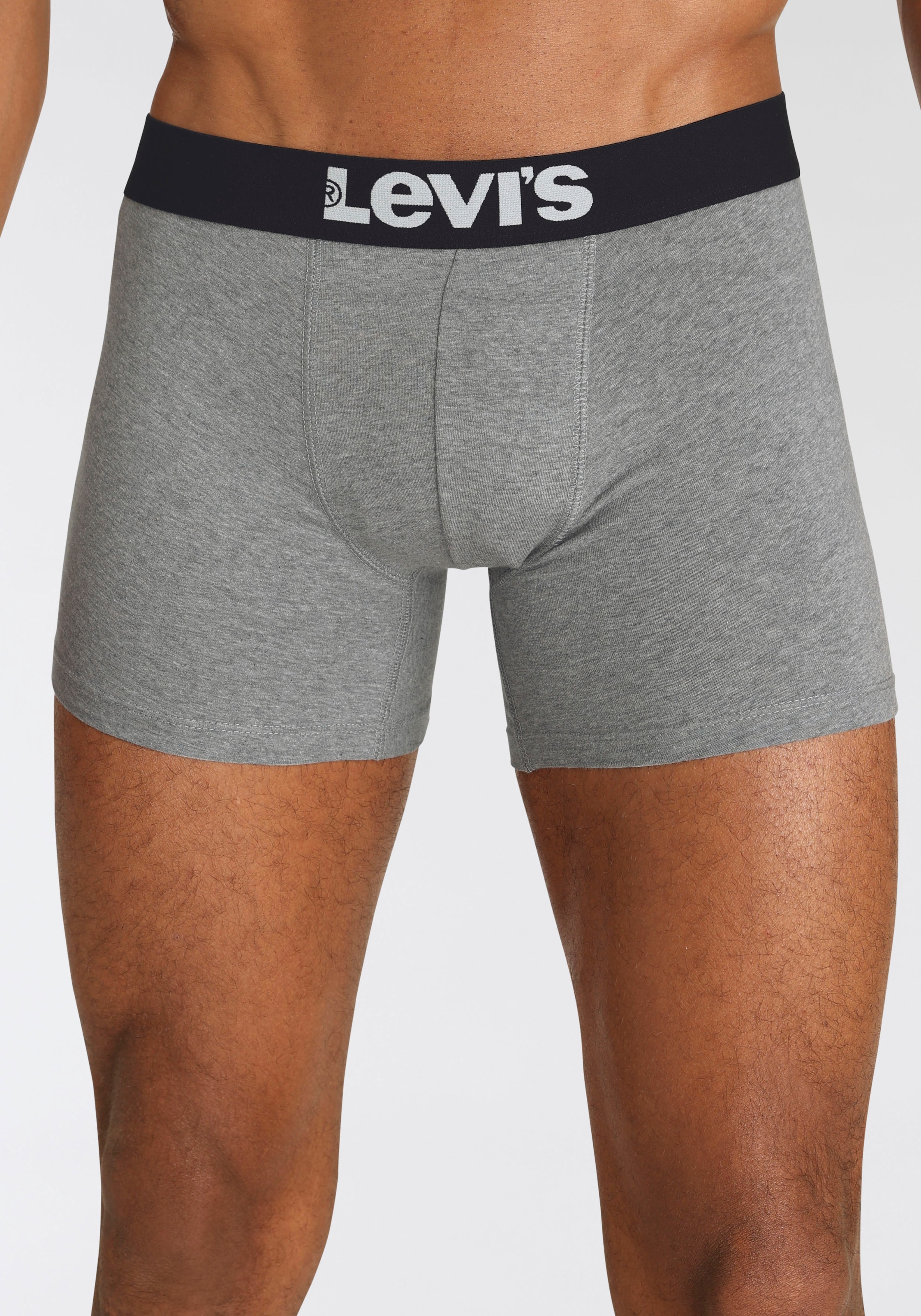 Levi's® Boxershorts »Men Solid Logo Boxer 4er Pack«, (Packung, 4er-Pack), mit breitem Logobund