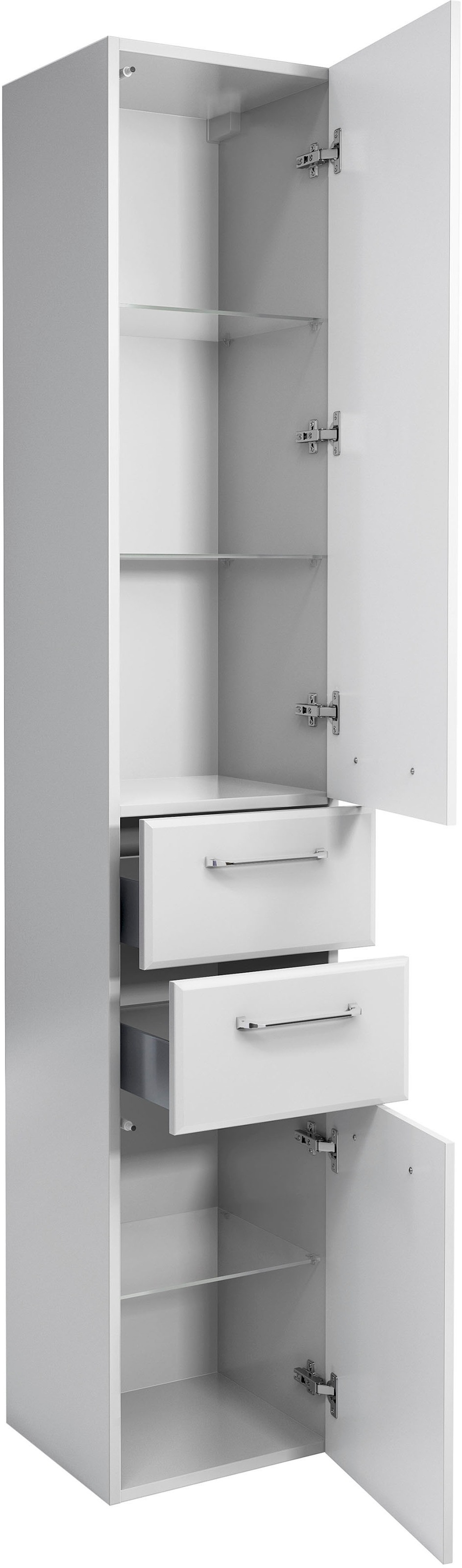 Saphir Badmöbel-Set »Quickset 341 6-teilig, Waschbeckenunterschrank und LED-Spiegelschrank« Set, 6 Stk. tlg.