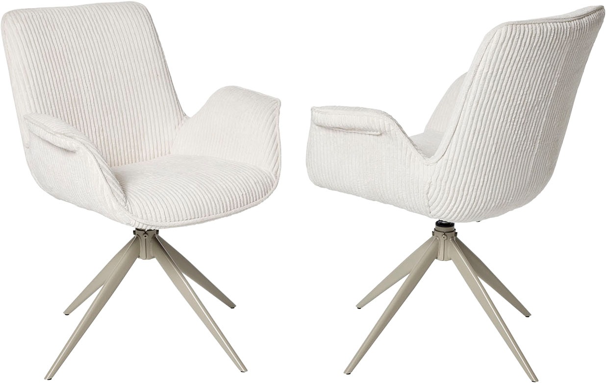 Jahnke Schalenstuhl »BAT TWIST DUO« () 2er Set, drehbar, gepolstert, mit Armlehnen, B:66xT:60,5xH:85 cm