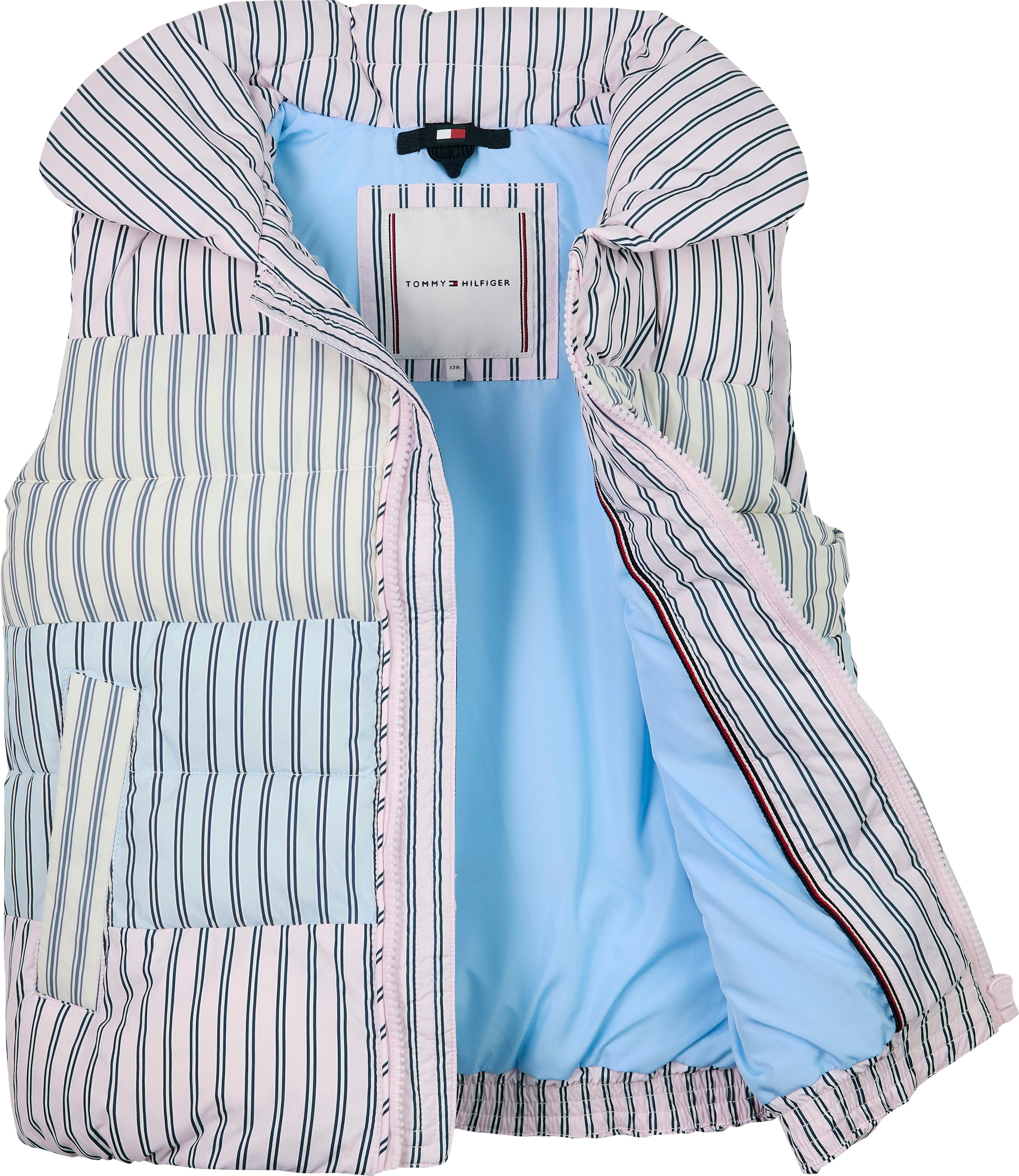 Tommy Hilfiger Steppweste »MIX STRIPE VEST«, für Kinder bis 16 Jahre, cooles Streifen-Design