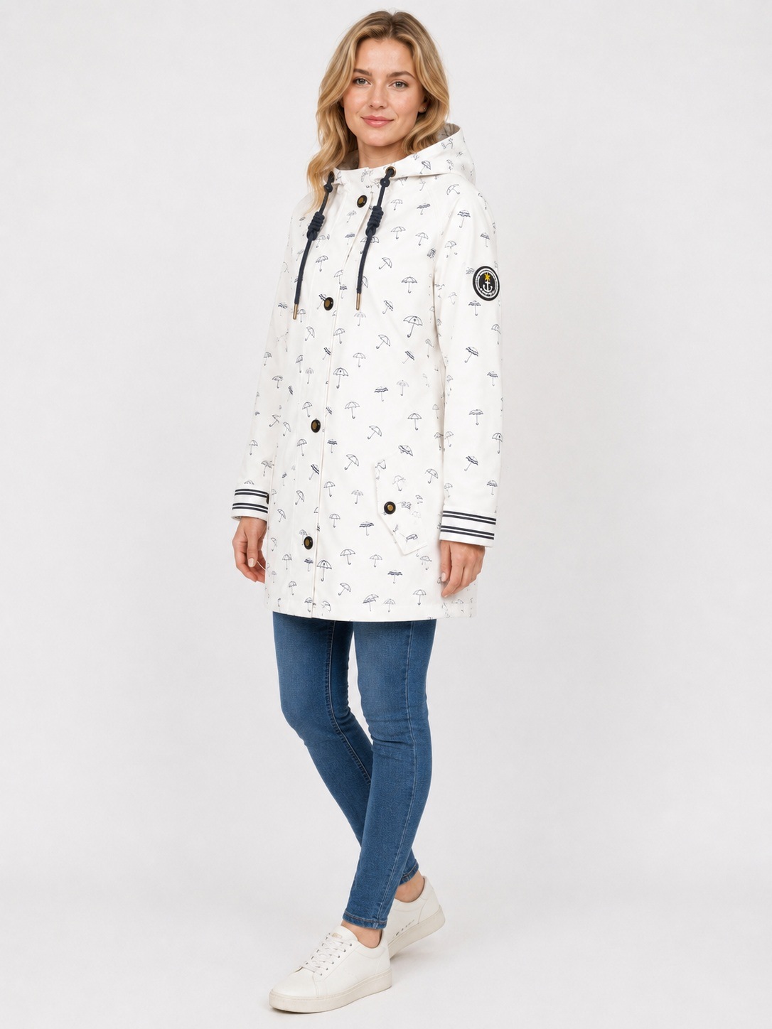 ankerglut Regenjacke »Friesennerz #ankerglutbucht Regenmantel, Longjacket« auch in Großen Größen erhältlich