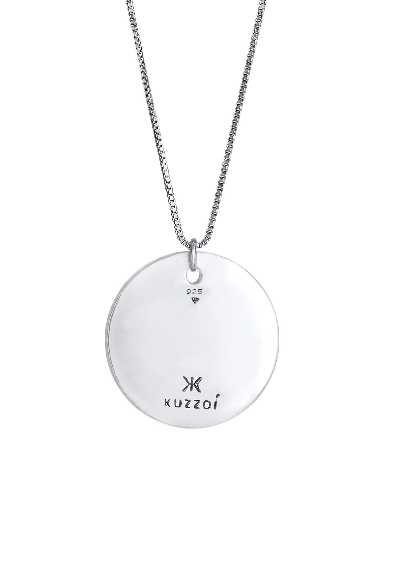 Kuzzoi Lange Kette »Halskette Herren Anhänger Coin Antique 925 Silber«