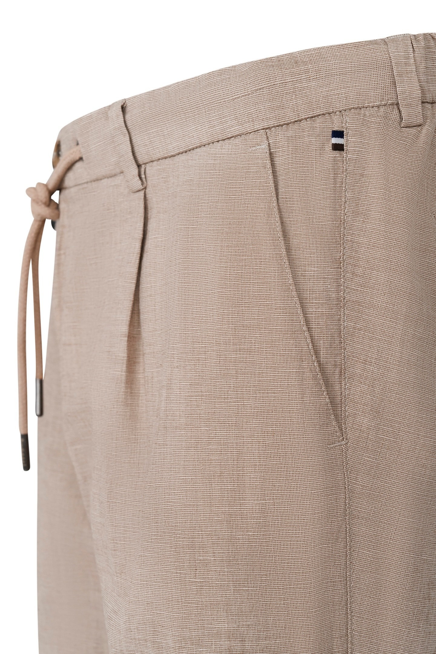 bugatti Bundfaltenhose, mit Baumwoll-Leinen-Mix