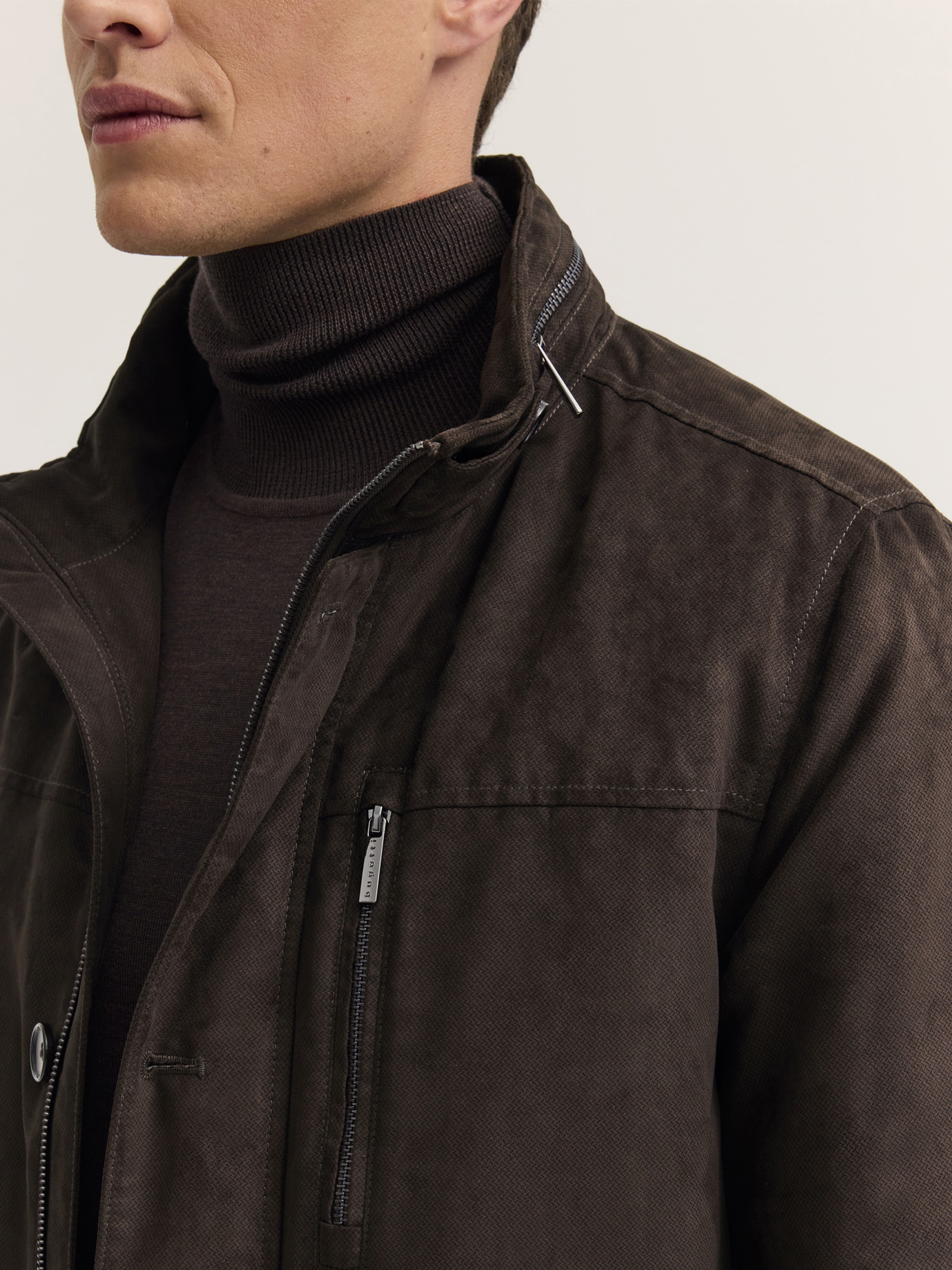 bugatti Kurzjacke »Regular Fit« ohne Kapuze Regular Fit Premium Suede Stehkragen