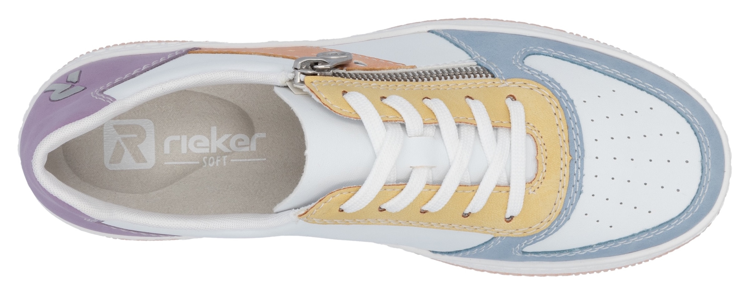RIEKER Sport Sneaker, in aktueller Farbkombination, Freizeitschuh, Halbschuh, Schnürschuh