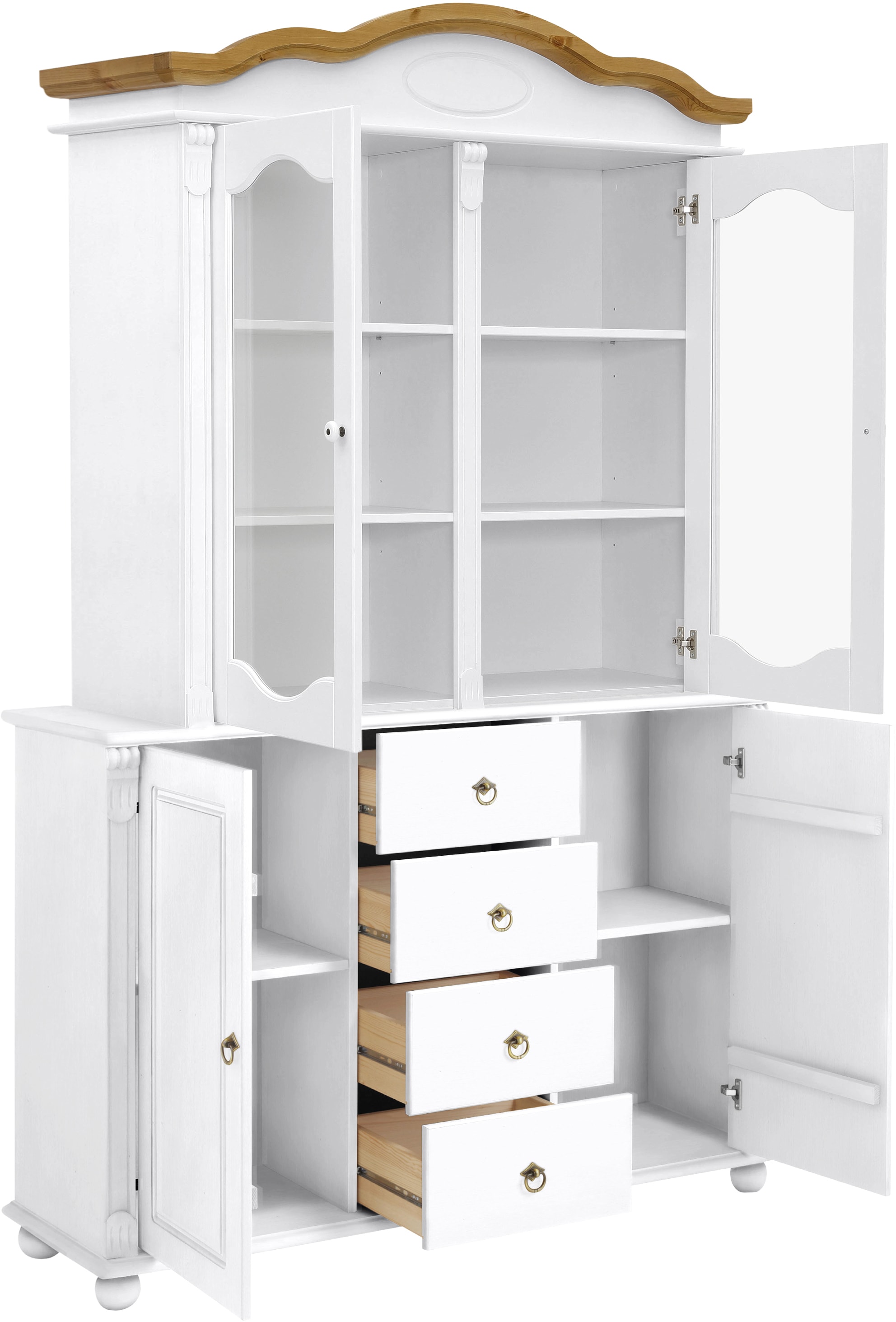 Home affaire Kombikommode »Tessin; Buffetunterschrank, klassischer Landhausstil«, aus massiver, FSC®-zertifizierter Kiefer, 128cm breit