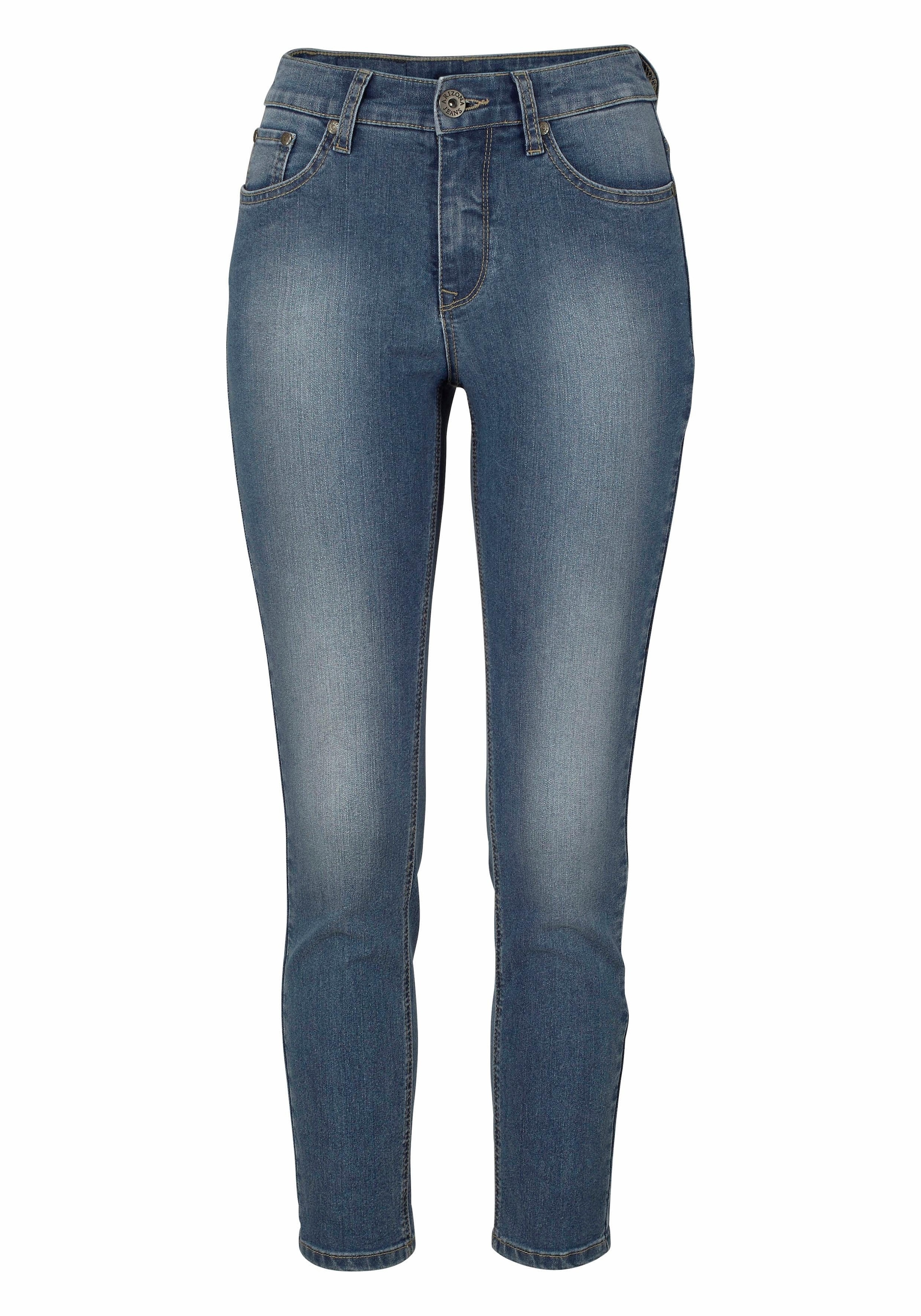 Arizona 7/8-Jeans »Shaping«, eng anliegend, Röhrenjeans, Used-Waschung, High-Waist, 7/8-Länge
