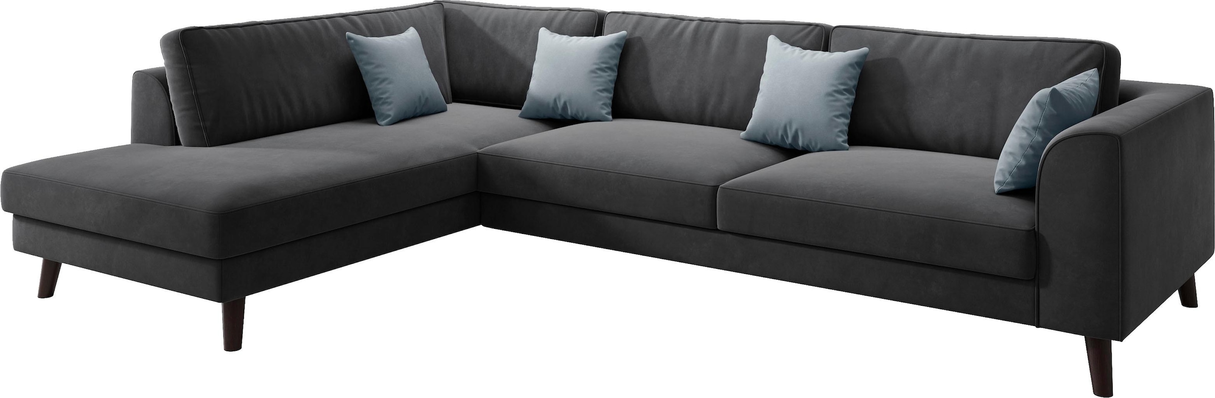 INOSIGN Ecksofa »Laurentia«, mit 4 Zierkissen, Ottomane links oder rechts  bestellbar OTTO Online Shop