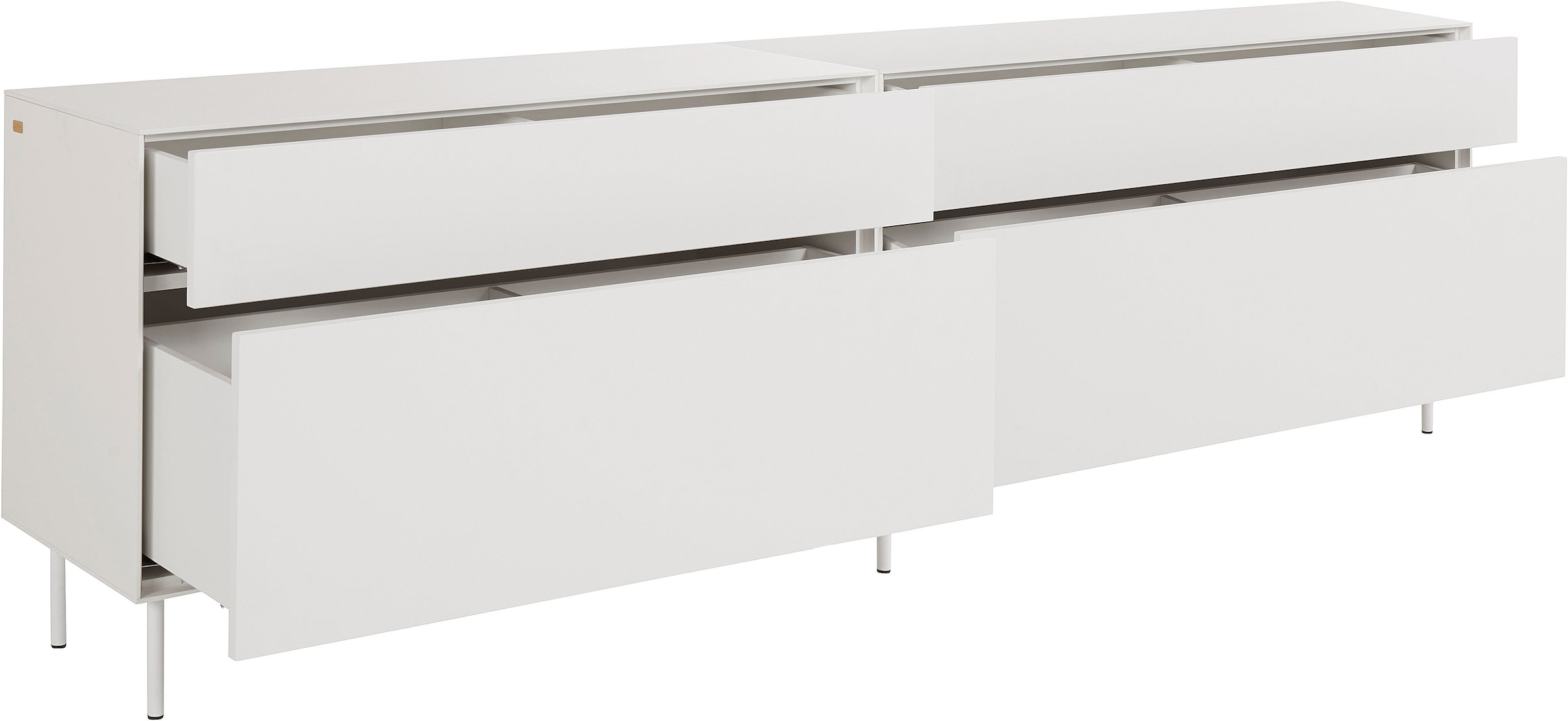 LeGer Home by Lena Gercke Lowboard »Essentials«, (2 St.), Breite: 224cm, MDF lackiert, Push-to-open-Funktion