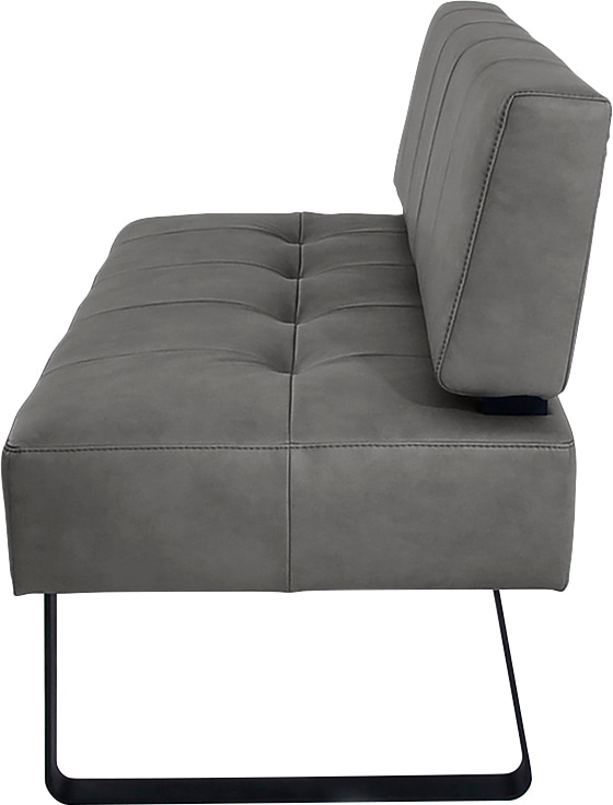 K+W Komfort & Wohnen Polsterbank »Spider II« Sitzsteppung, bequem durch Sandwichbauweise, Metallkufe in schwarz