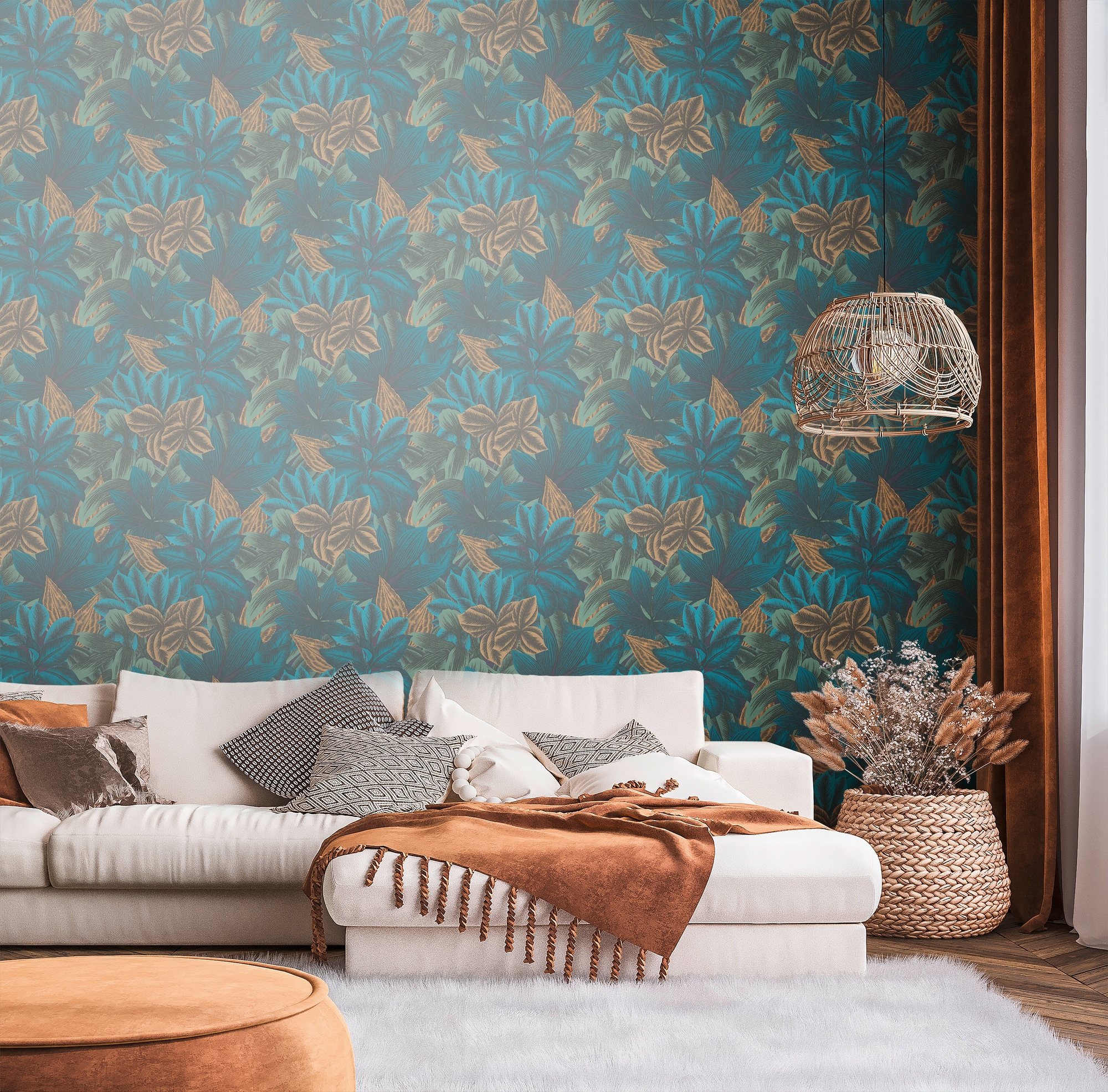 living walls Vliestapete »Metropolitan Stories. Travel Styles. Tapete Dschungel« gemustert | matt | neutral glatt Dschungel-Fapete Floral Tapeten Wohnzimmer Schlafzimmer Küche Design