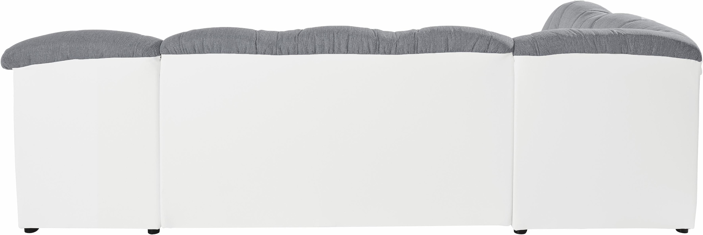 DOMO collection Wohnlandschaft »Elva, zeitlose Formensprache, elegante Rückensteppung, U-Form«, wahlweise mit Bettfunktion und Federkern