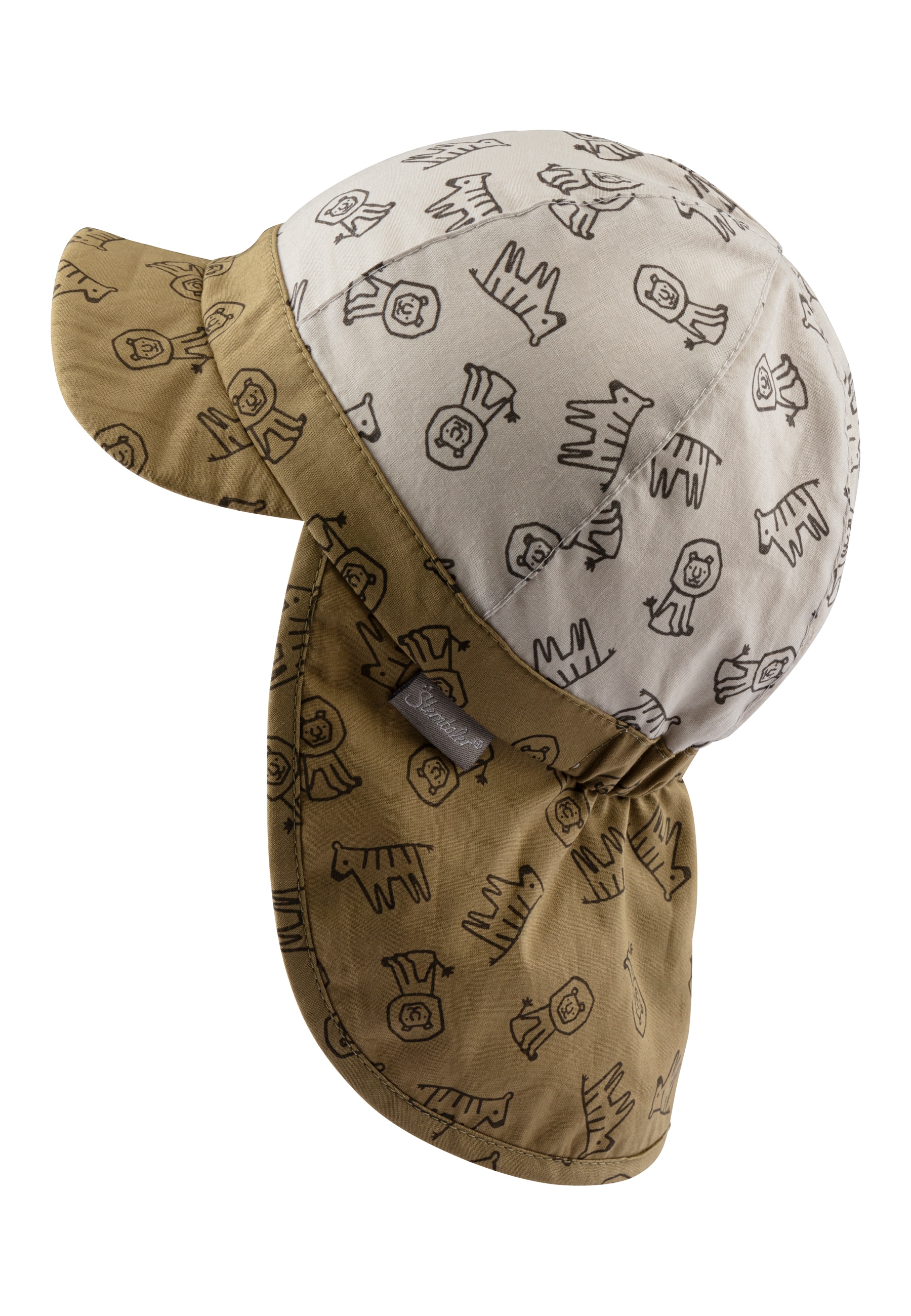 Sterntaler® Schirmmütze »Schirmmütze mit Nackenschutz Safaritiere«