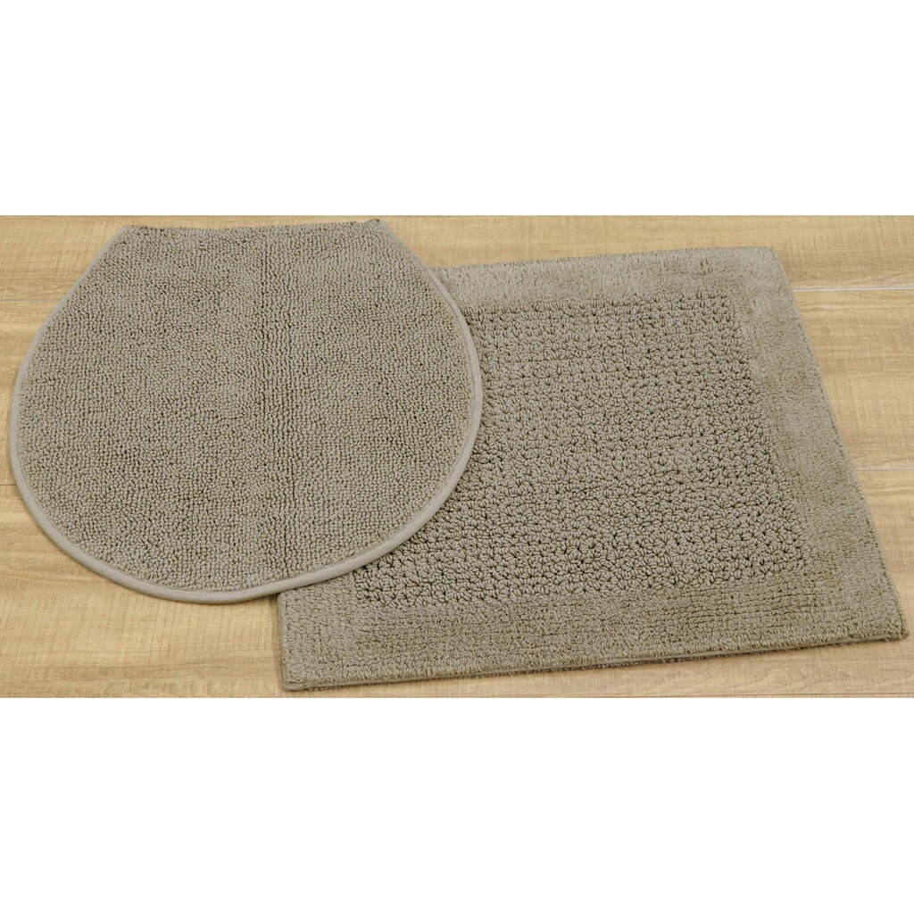 OTTO products Badematte »Joonas«, Höhe 15 mm, beidseitig nutzbar, aus recycelter Baumwolle