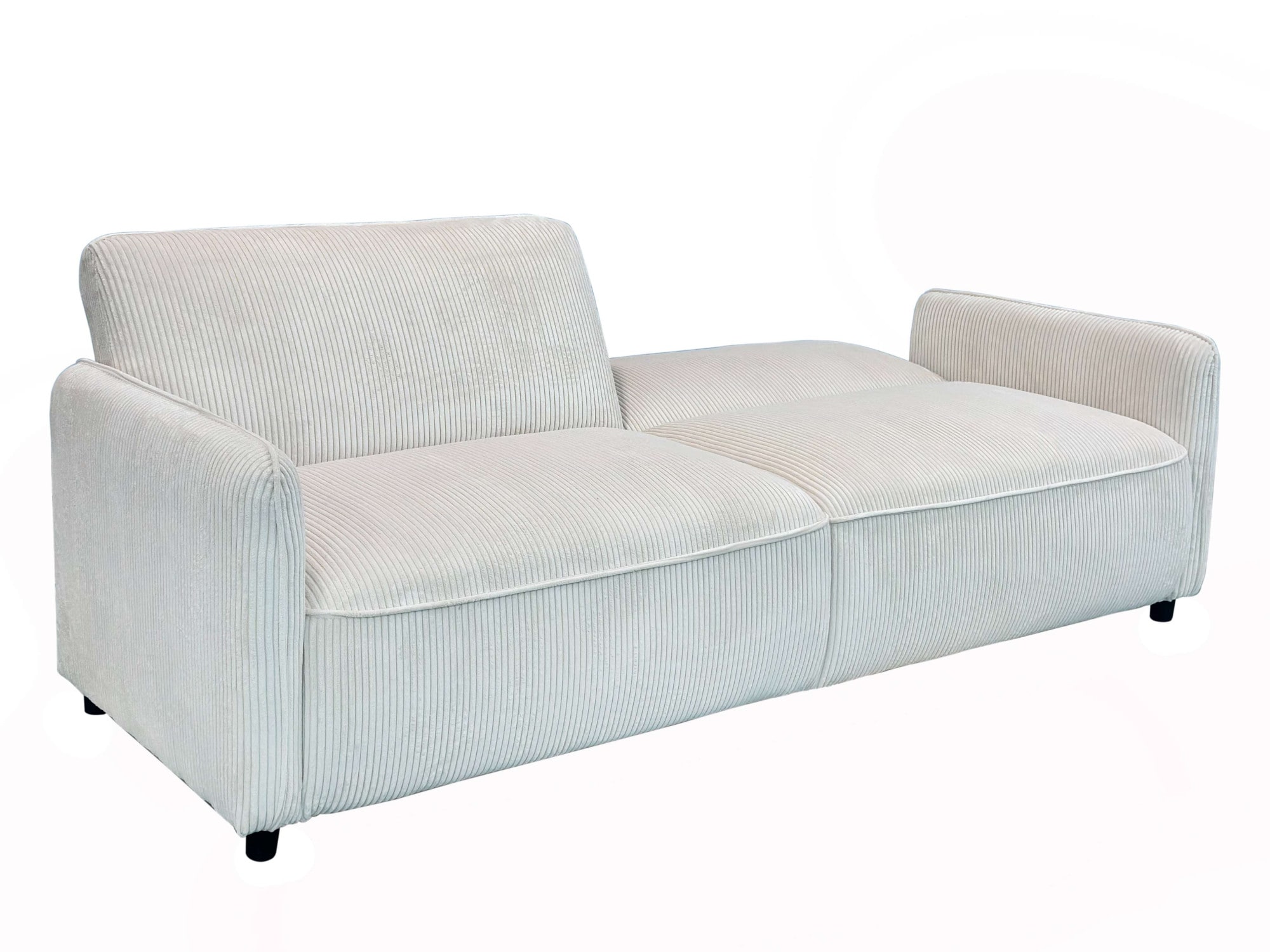 Dorel Home 3-Sitzer »Allie Curved Schlafsofa 209 cm«, Bettfunktion (110/190), verstellbare Rückenlehne, Cord u. Velours