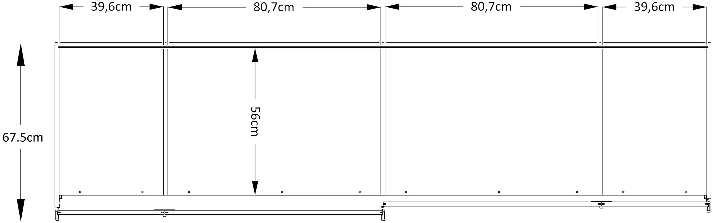 STAUD Schwebetürenschrank »Sonett 100, Made in Germany« mit vier verschiedenen Ausstattungsvarianten