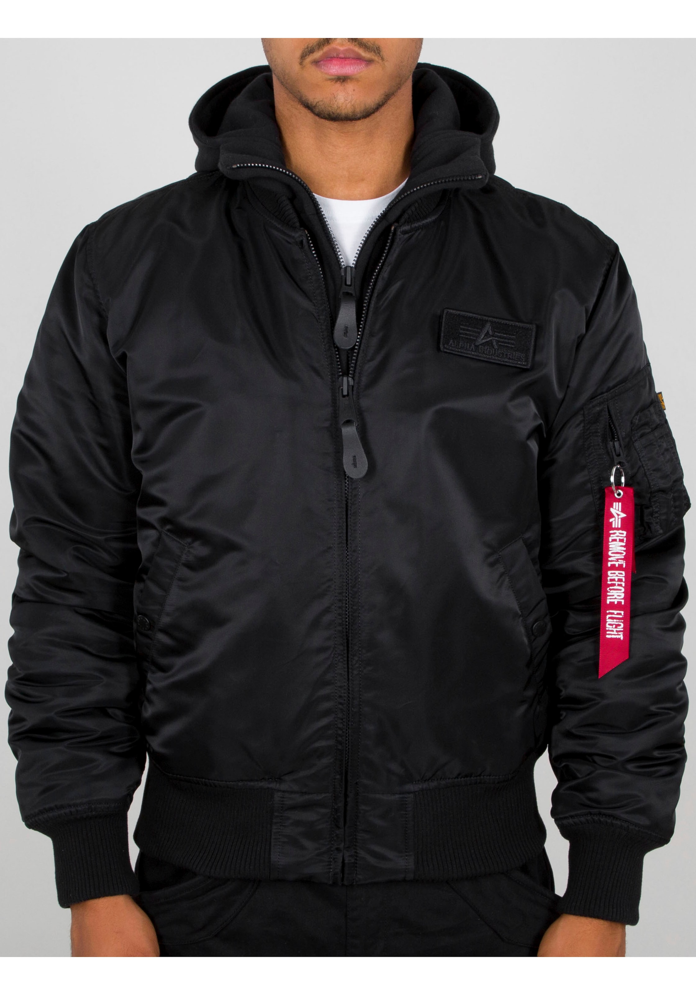 Alpha Industries Bomberjacke »MA-1 ZH Back Print«, mit Kapuze