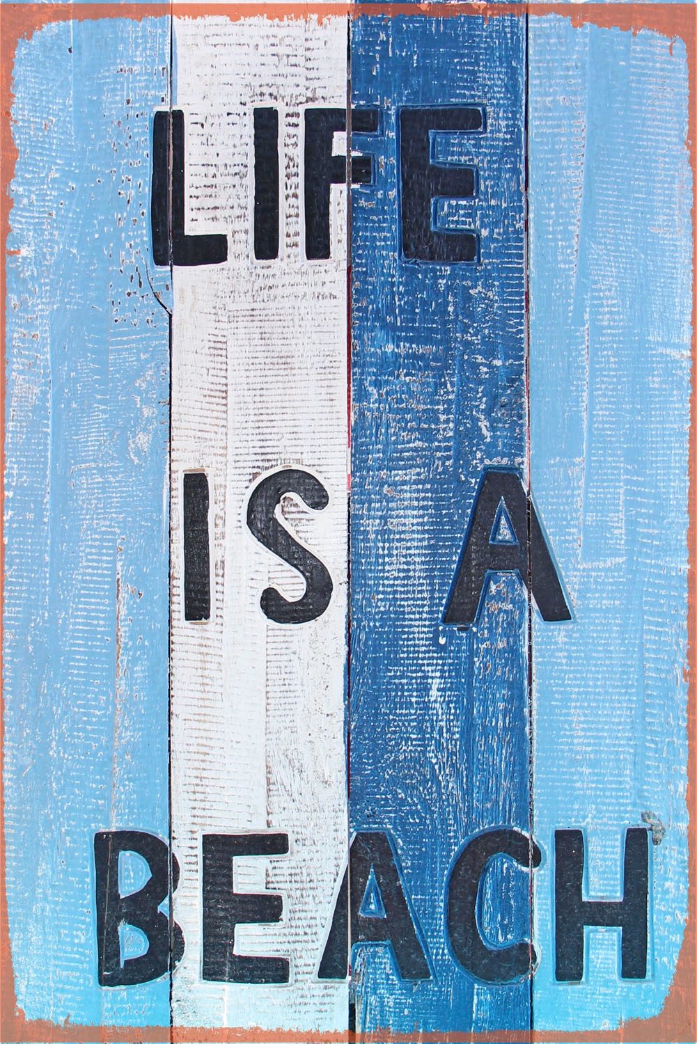 queence Metallbild »Life is a beach«, Strand, (1 St.), Stahlschilder