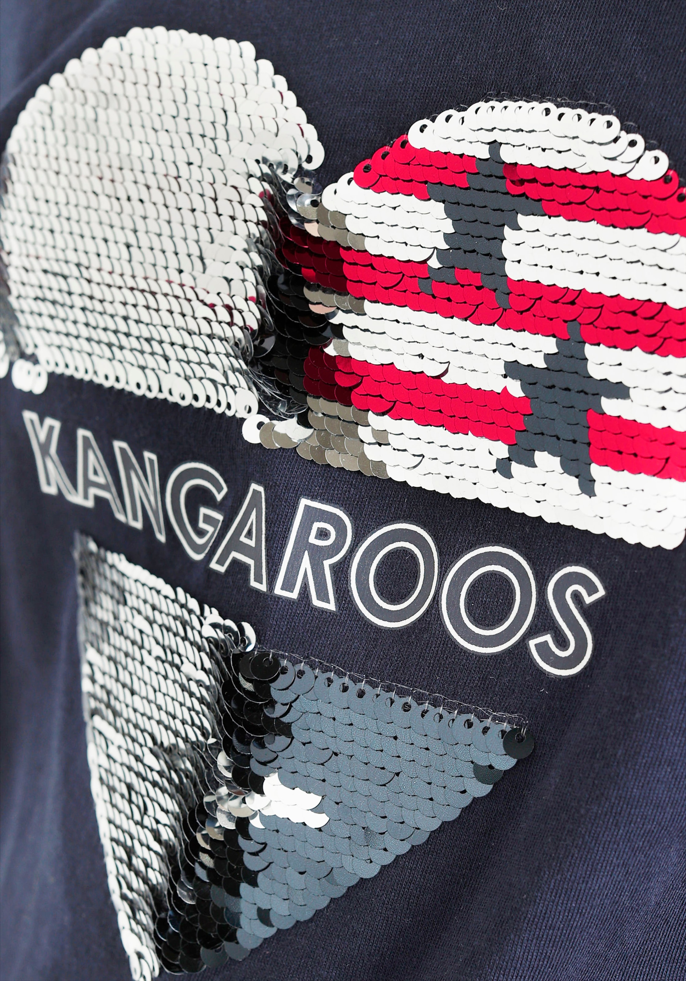 KangaROOS Langarmshirt »Herz«, mit Wendepailletten bei bestellen OTTO