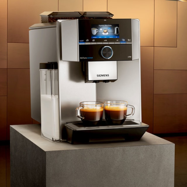 SIEMENS Kaffeevollautomat »EQ.9 plus connect s700 TI9578X1DE«, 2 separate  Bohnenbehälter, 2 Mahlwerke, extra leise, bis zu 10 Profile online bei OTTO