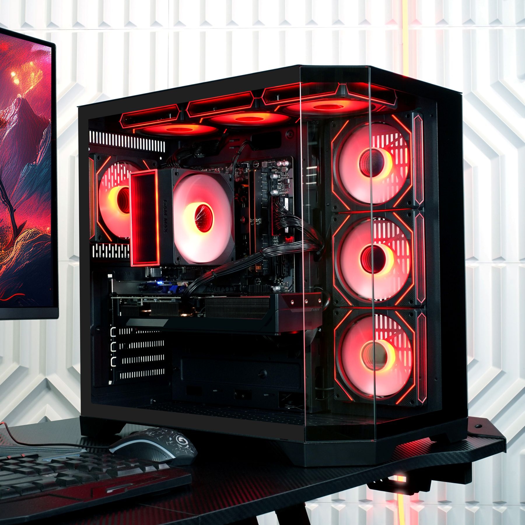 GAMEMAX Gaming-PC »HYPE-A BK 8005 AMD Ryzen 5 9600X 16GB DDR5 1TB SSD RX 9070« Windows 11, DDR5 RAM