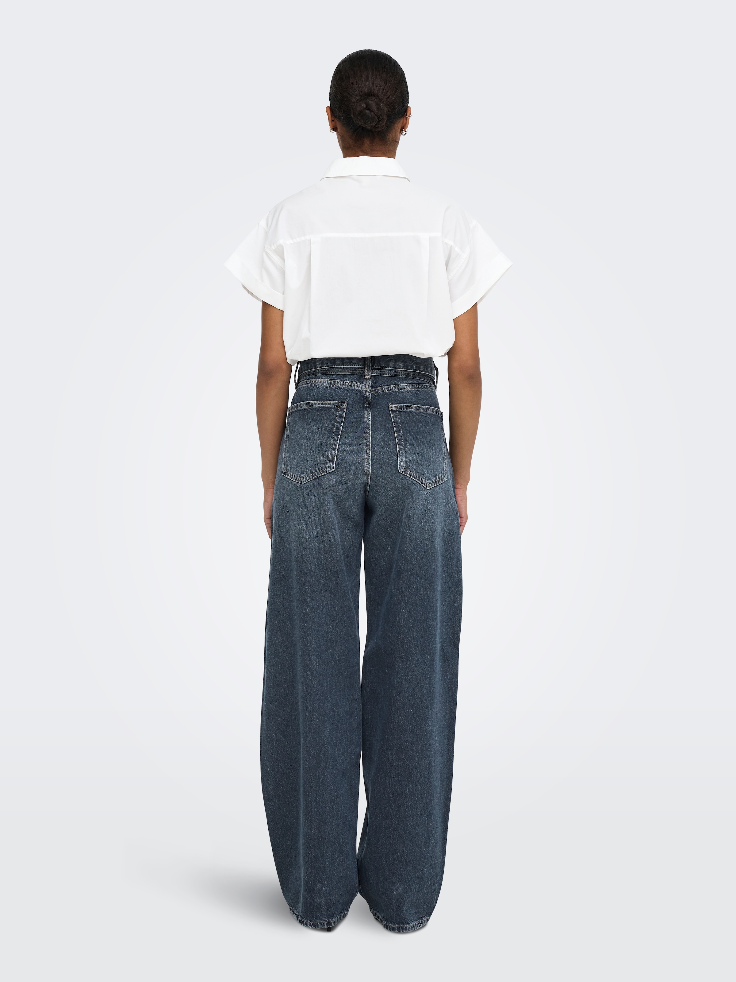 ONLY Straight-Jeans »ONLGIANNA MW STRAIGHT DNM DOT003 NOOS« Baumwolle