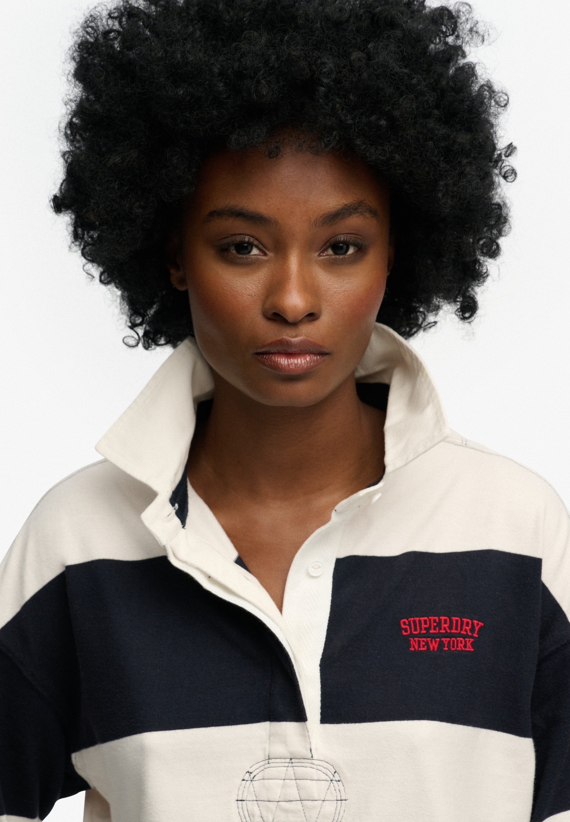 Superdry Langarm-Poloshirt »HERITAGE STRIPE RUGBY TOP«