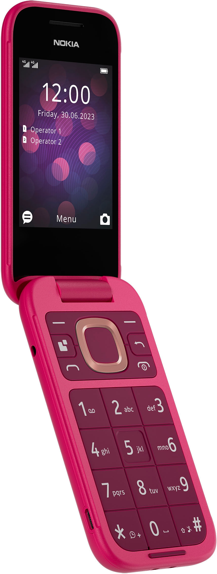 Nokia Klapphandy »2660 Flip«, rosa, 7,11 cm/2,8 Zoll, 0,13 GB Speicherplatz, 0,3 MP Kamera