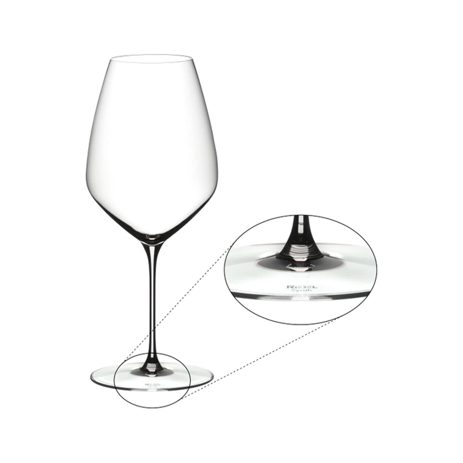 RIEDEL THE WINE GLASS COMPANY Rotweinglas »Syrah / Shiraz Weingläser + Poliertuch Veloce 720 ml 2er Set transparent«