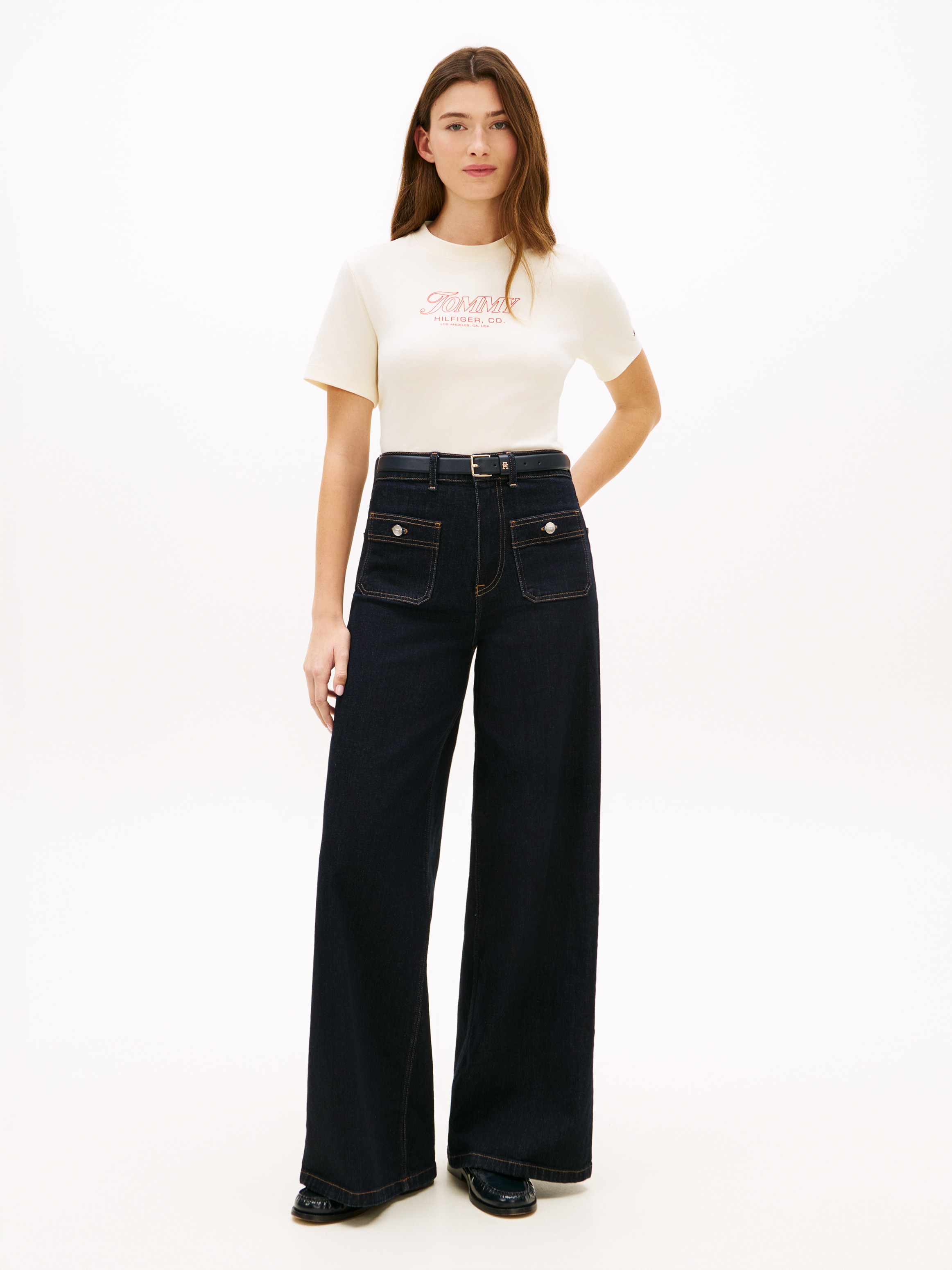 Tommy Hilfiger Kurzarmshirt »TILT GRAPHIC REG C-NK SS TEE« mit großem Logo-Print