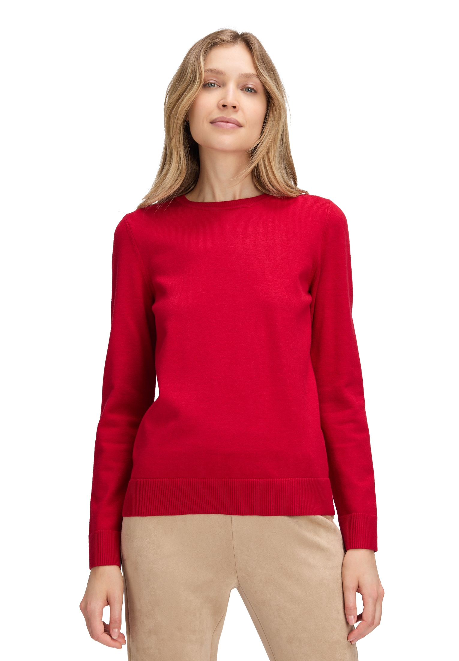 Betty Barclay Rundhalspullover »Basic-Strickpullover mit Rundhalsausschnitt«