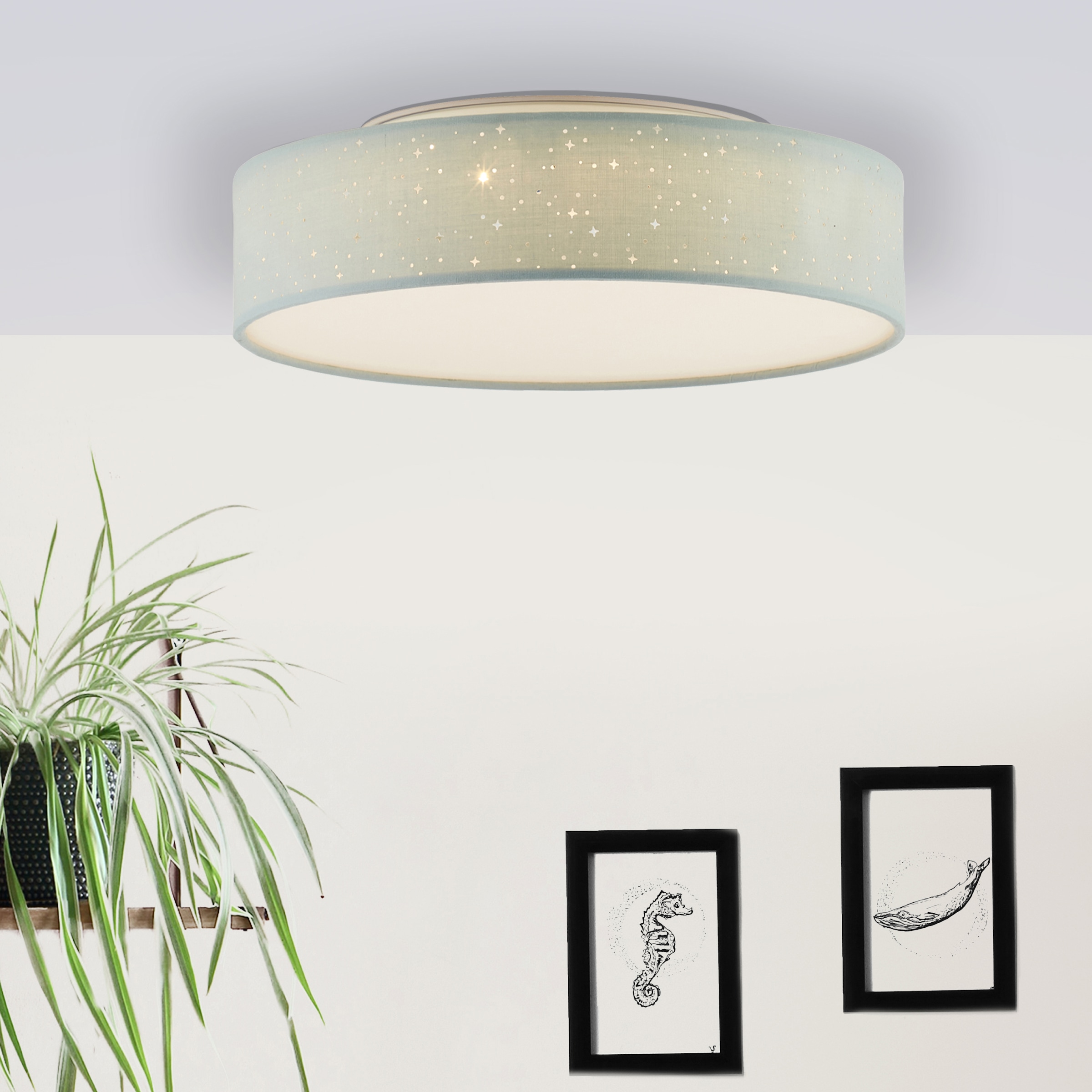 Brilliant Deckenleuchte »Baska«, 1 flammig-flammig, Deckenlampe 38cm grün  bei OTTO | Deckenlampen