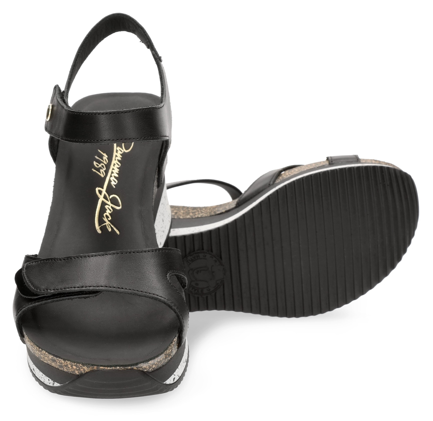 Panama Jack Keilsandalette »Nica«, Plateausandale, Sandalette, Sommerschuh mit weicher Lederdecksohle