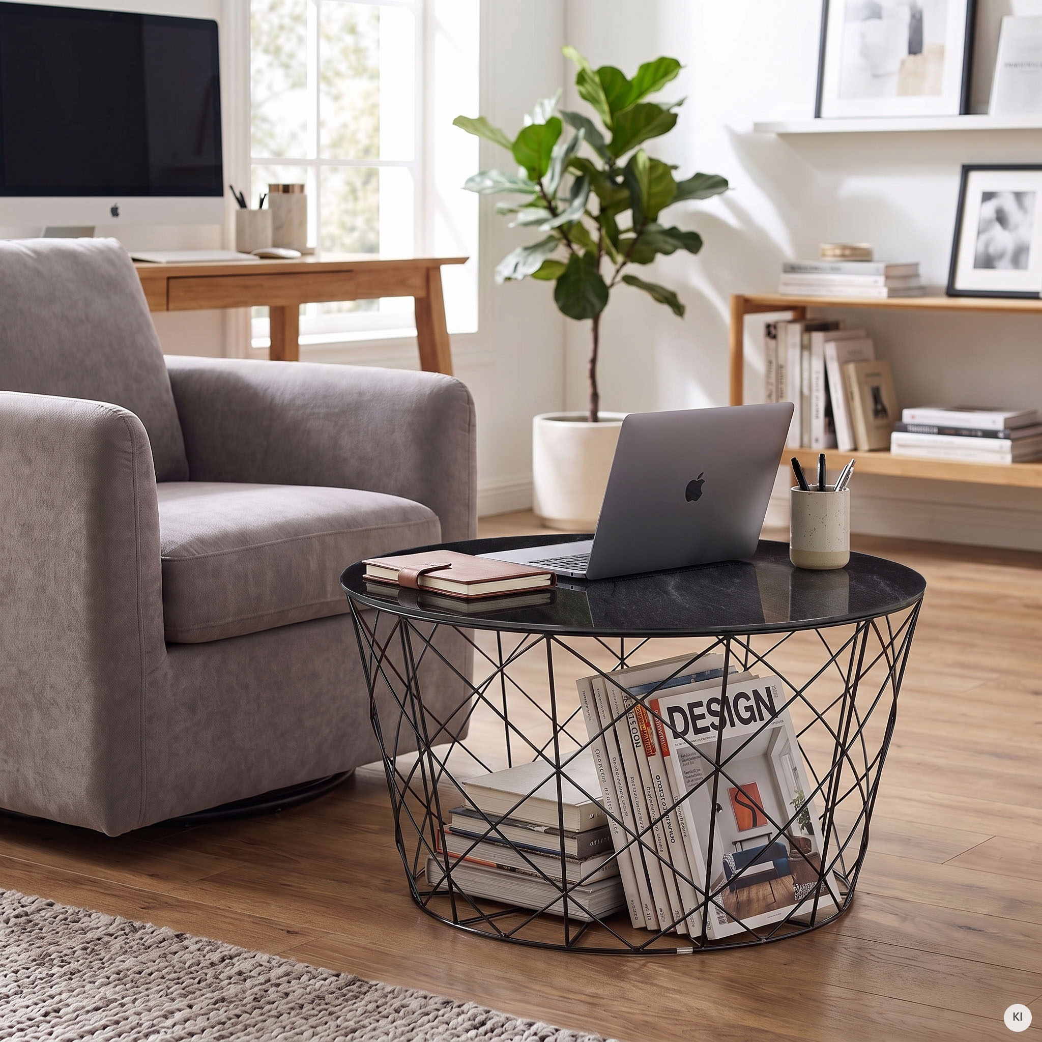 SalesFever Couchtisch »Caorle Coffeetable: Harmonisches Wohnambiente« Stilvolles Korbgestell