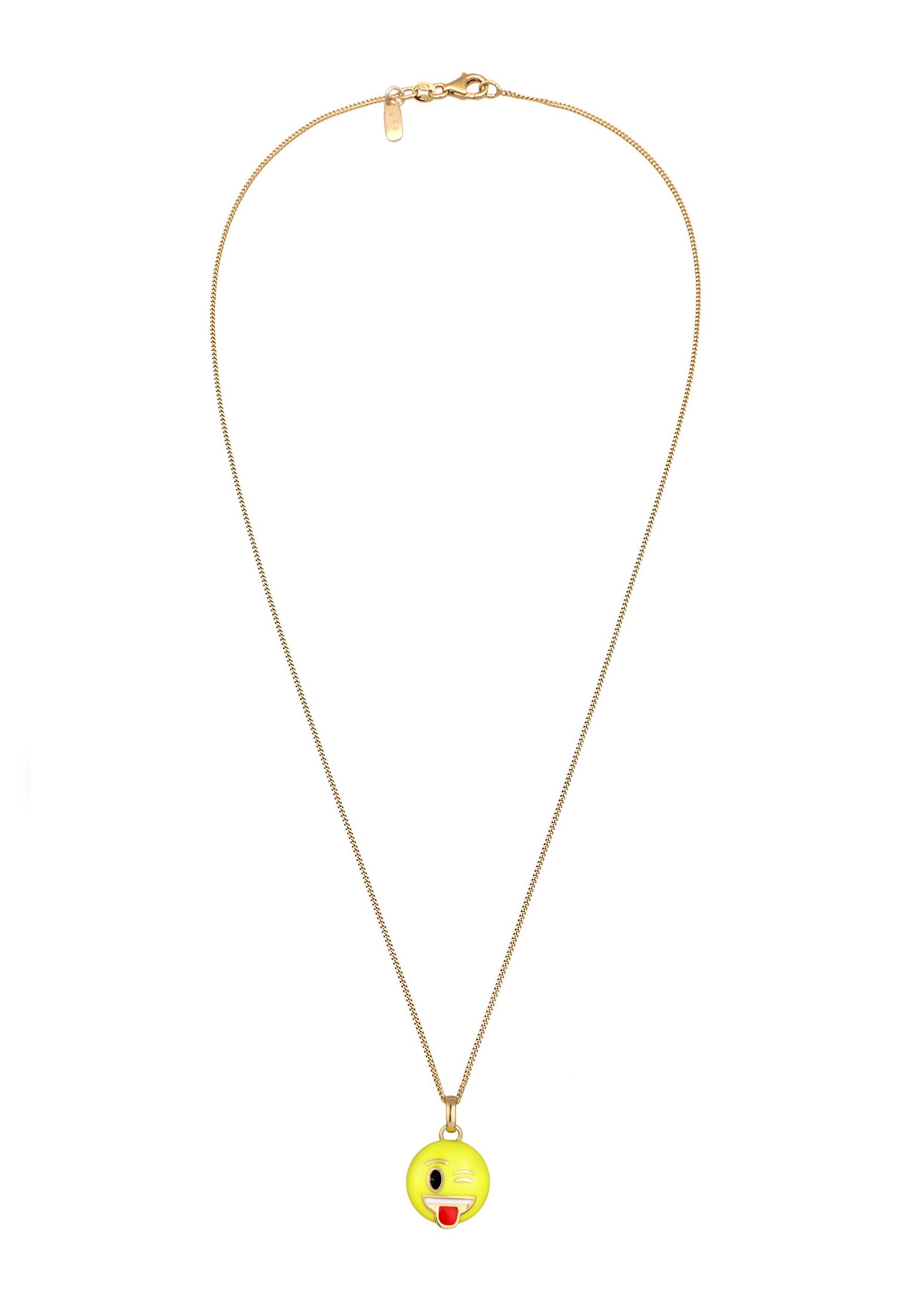 Elli Kette mit Anhänger »Halskette Smiling Face Emoji 925 Sterling Silber«
