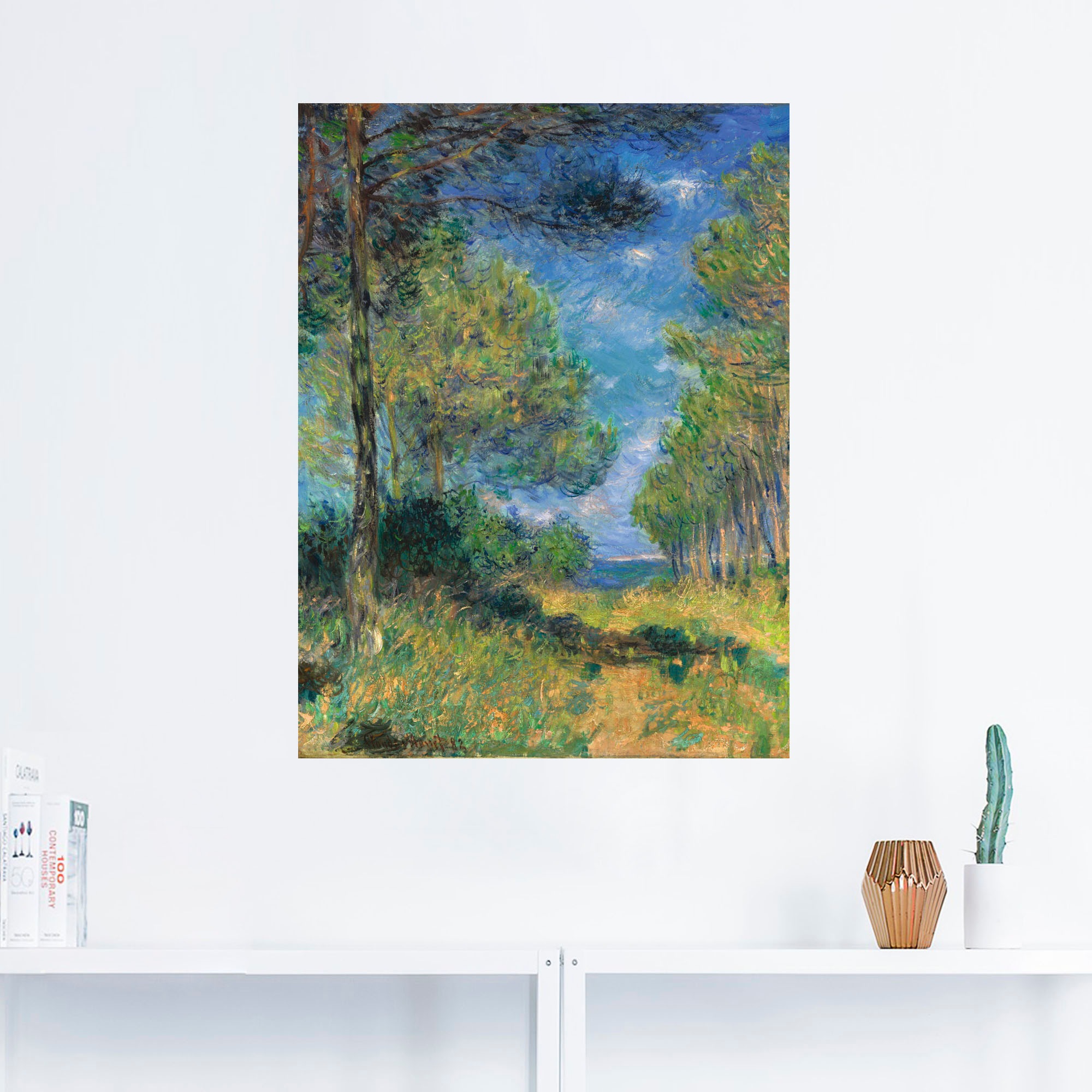 Artland Wandbild »Nadelbäume in Varengeville. 1882«, Wiesen & Bäume, (1 St.), als Leinwandbild, Wandaufkleber in verschied. Größen