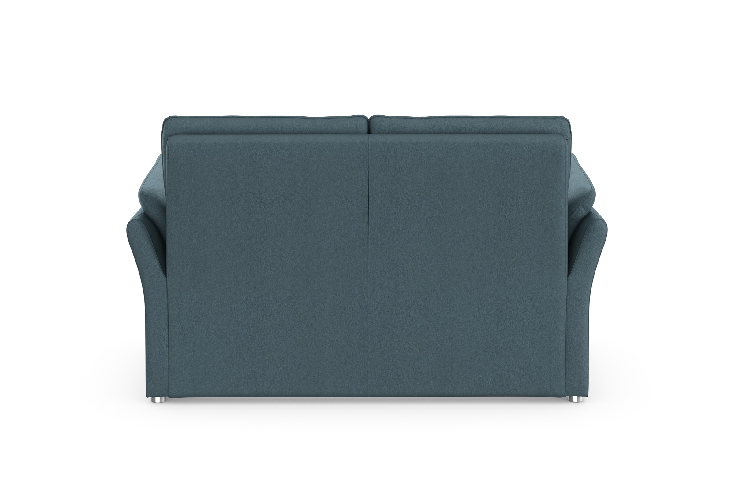 DOMO collection 2-Sitzer »Pina, schmale Armlehnen, mit Federkern, kompakt & elegant«, Hoher Sitzkomfort, Luxus-Microfaser Lederoptik, petrol, Breite 159 cm