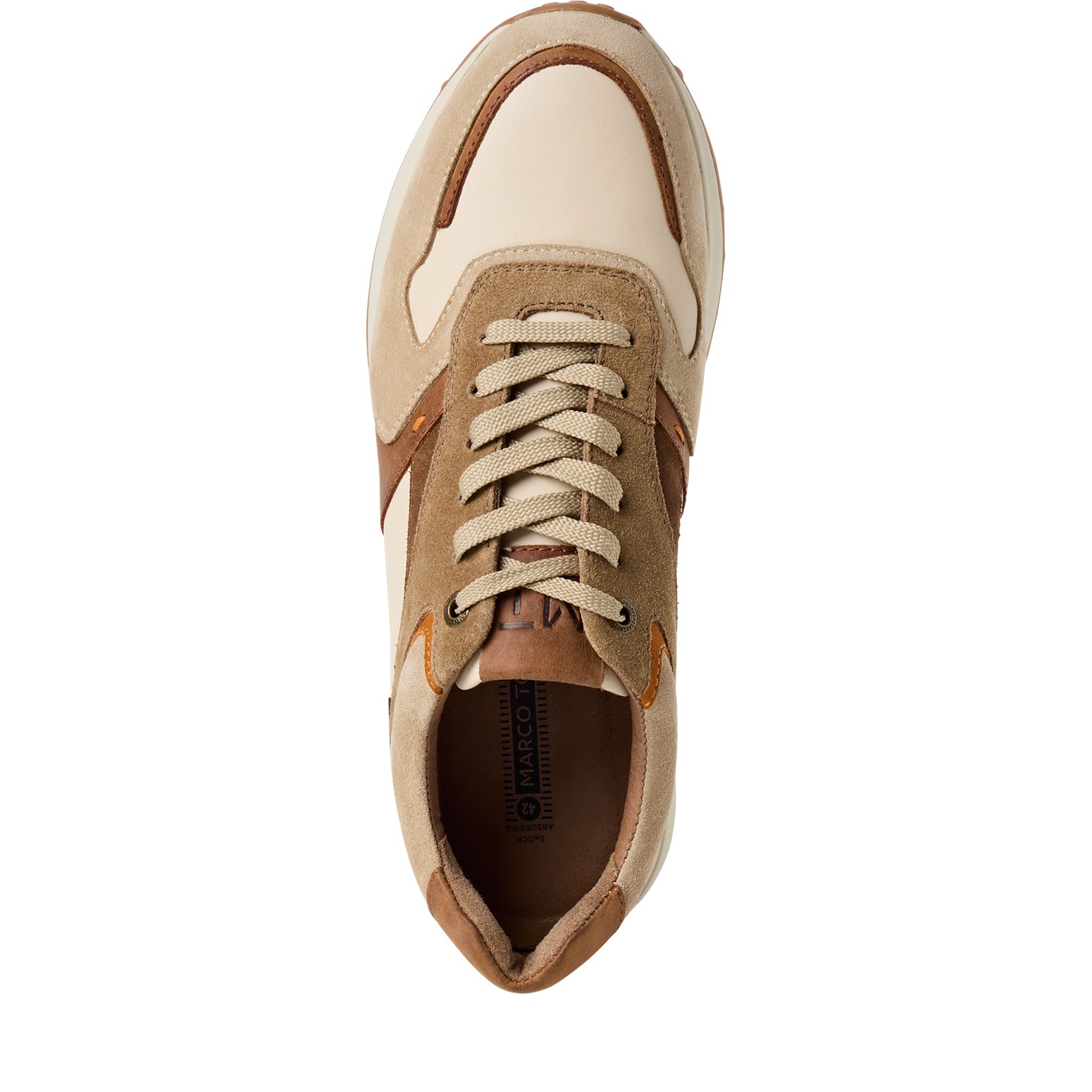 MARCO TOZZI Sneaker  , Freizeitschuh, Halbschuh, Schnürschuh mit Kontrastbesätzen