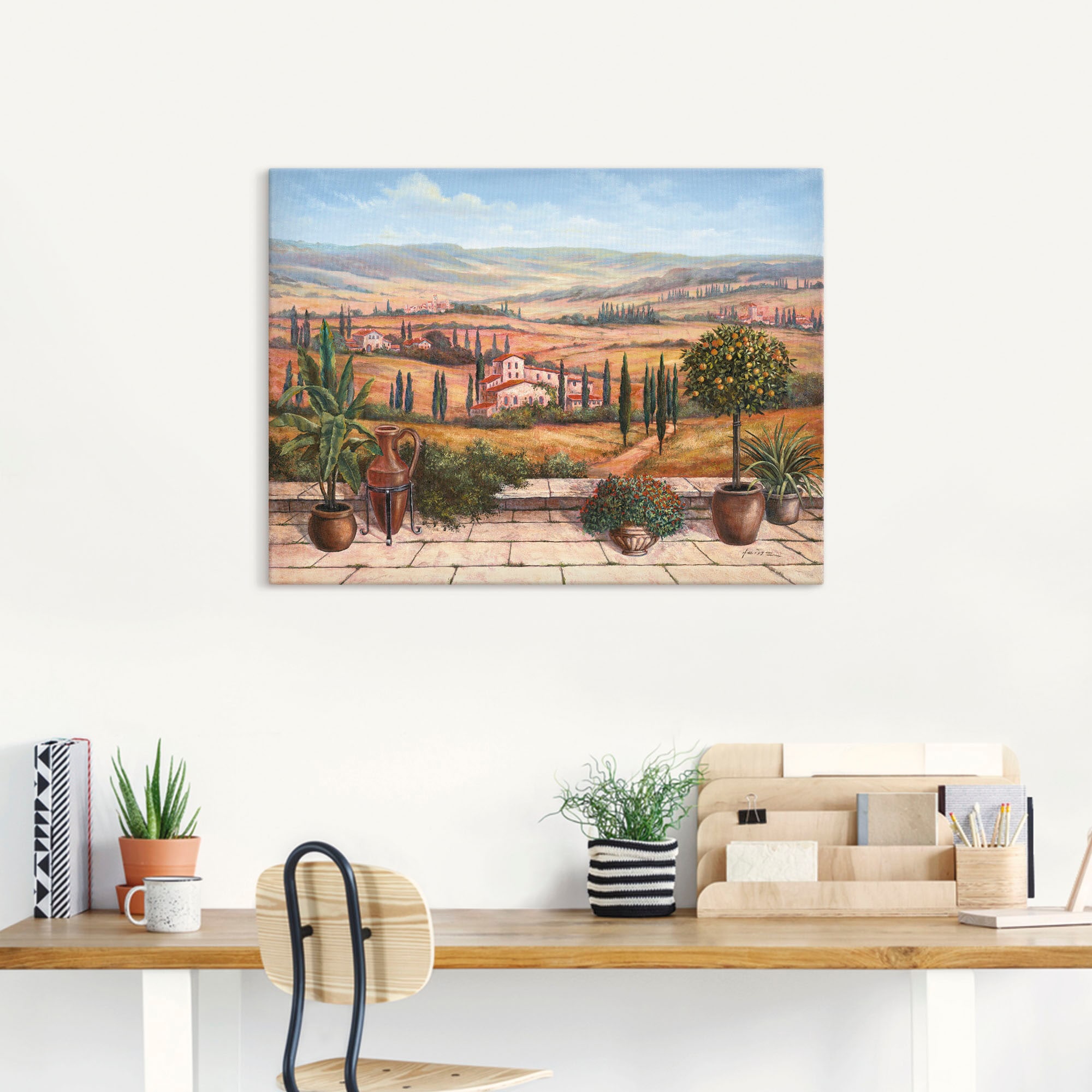Artland Wandbild »Terrasse« Europa 1 Stk. tlg. als Alubild, Leinwandbild in verschied. Größen