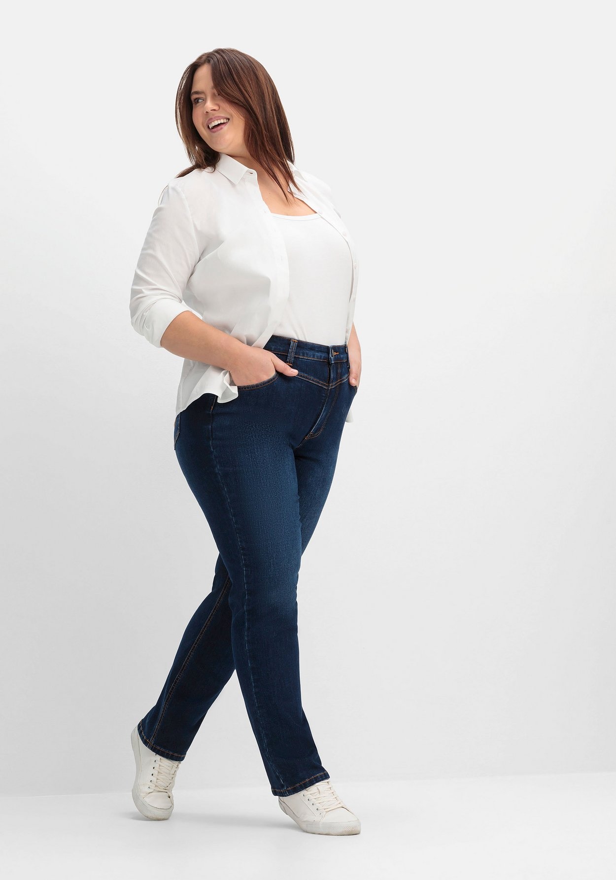 Sheego Stretch-Jeans »Gerade Jeans mit Bodyforming-Effekt«