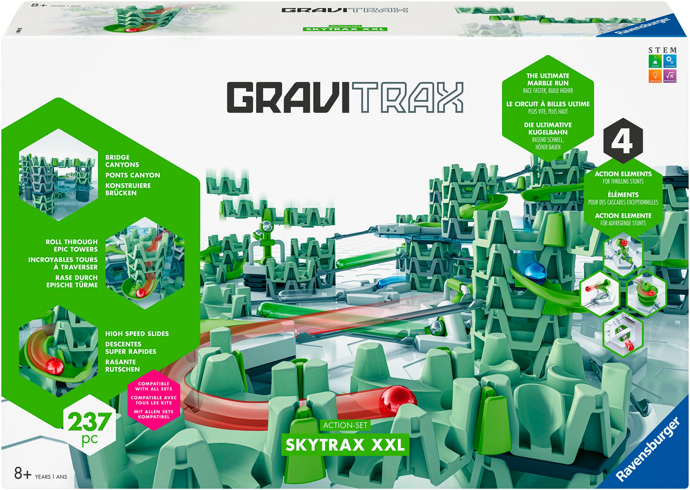 Ravensburger Kugelbahn-Bausatz »GraviTrax Action-Set XXL Skytrax« Made in Europe in bunt