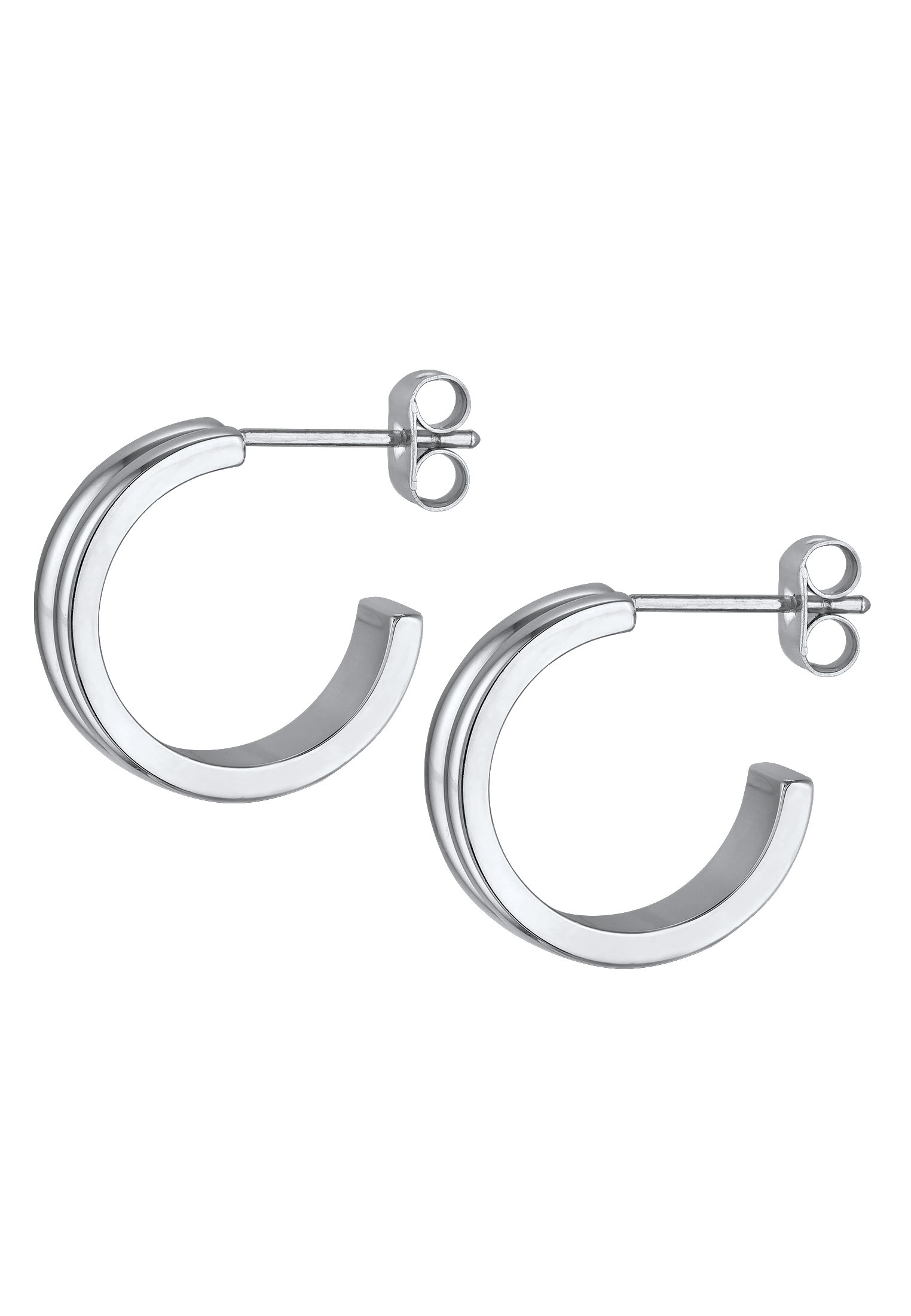 Elli Paar Ohrstecker »Ohrringe Creolen Stecker Rillen Design Modern Goldfarben«