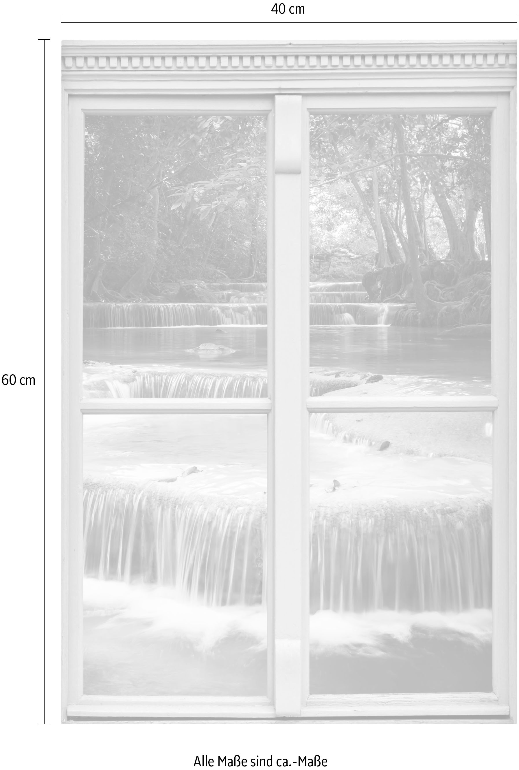 queence Wandsticker »Bach« Wandsticker, Wandbild, selbstklebend, 3D, Fenster