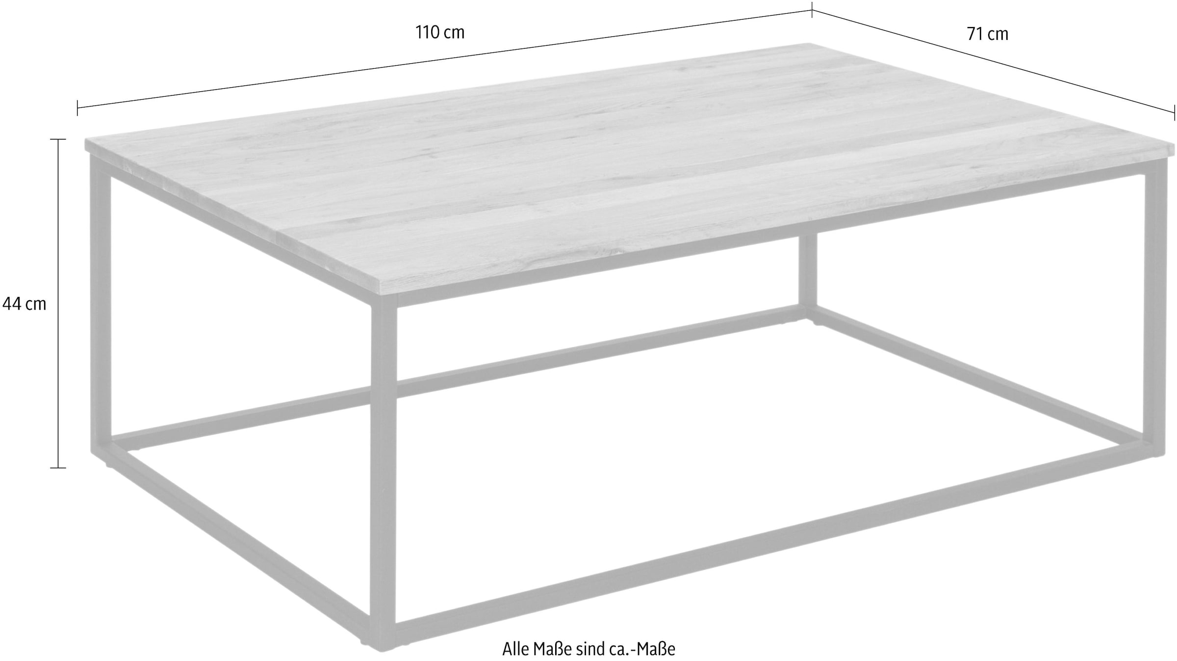 Vierhaus Couchtisch »Viosa«, bestehend aus zwei Couchtischen im Set, Tischplatte aus Wildeiche